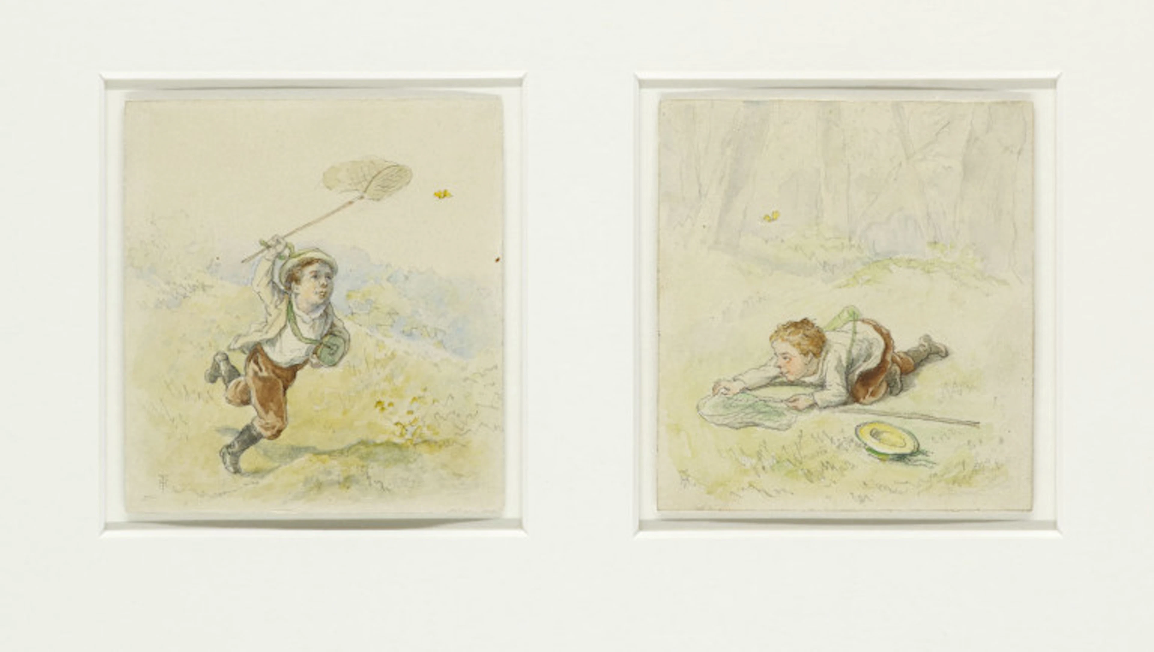 Theodor Hosemann. 2 Aquarelle. …