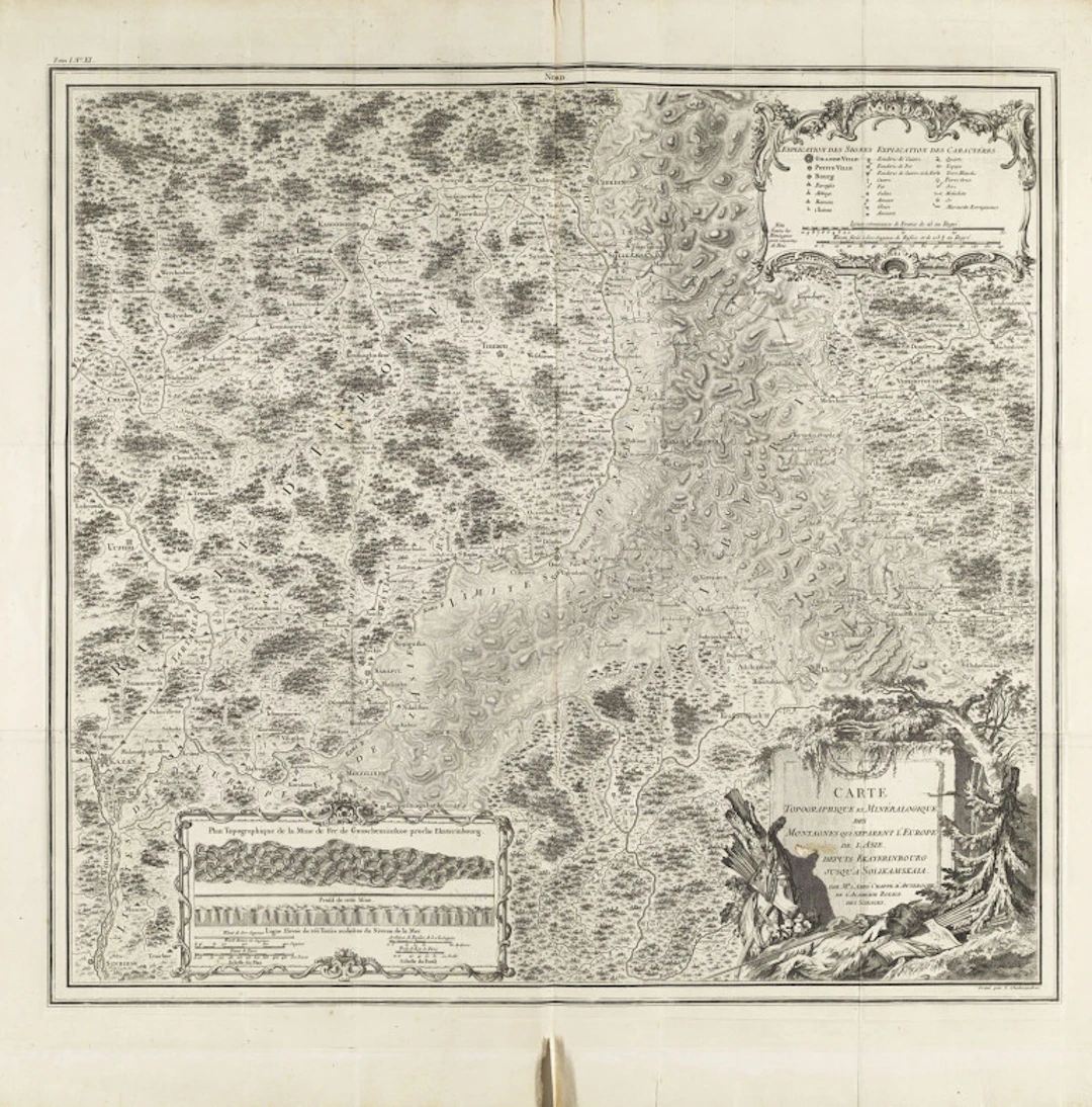 J. Chappe d'Auteroche. Carte Topgraphique et …