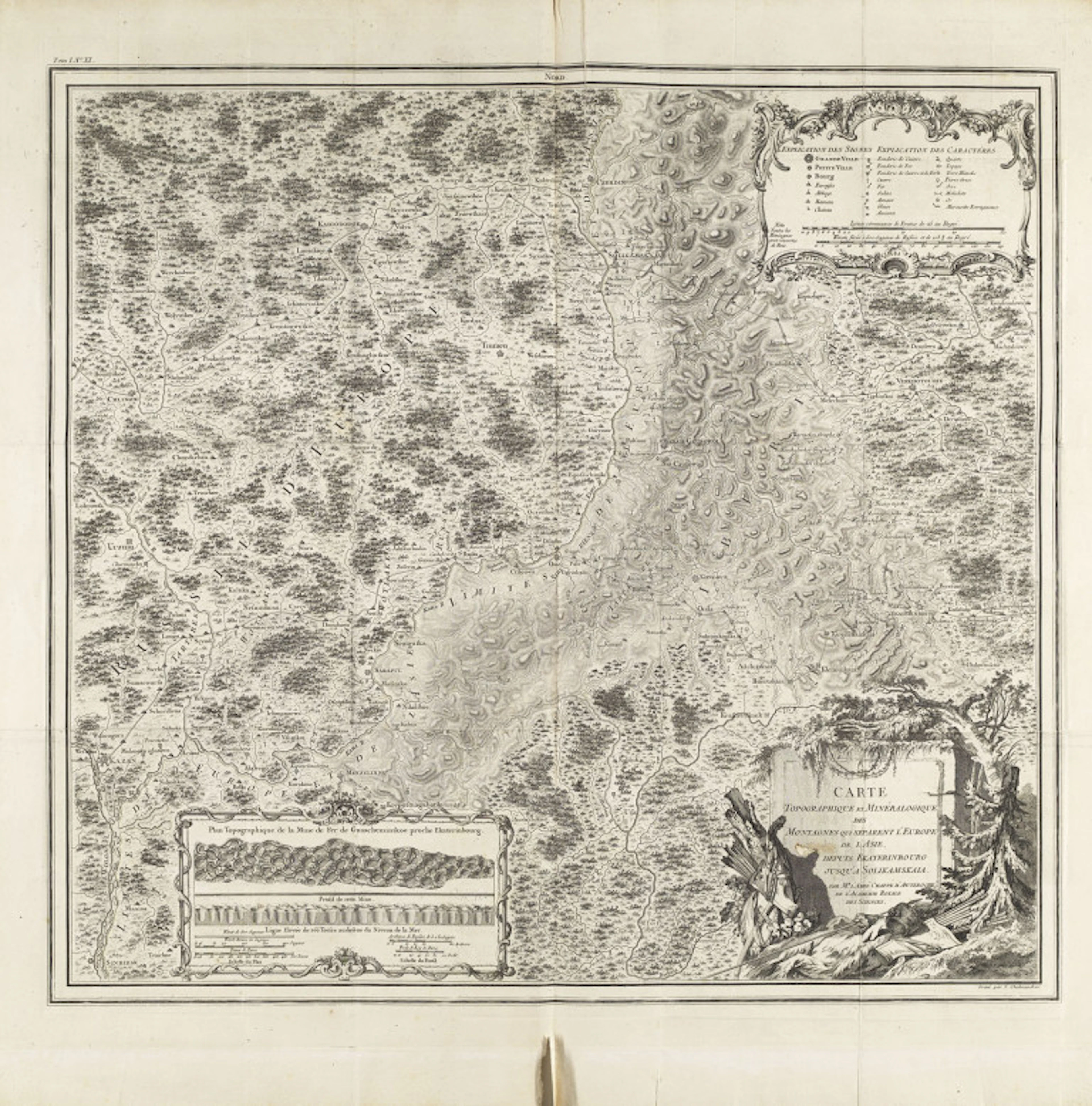 J. Chappe d'Auteroche. Carte Topgraphique et …