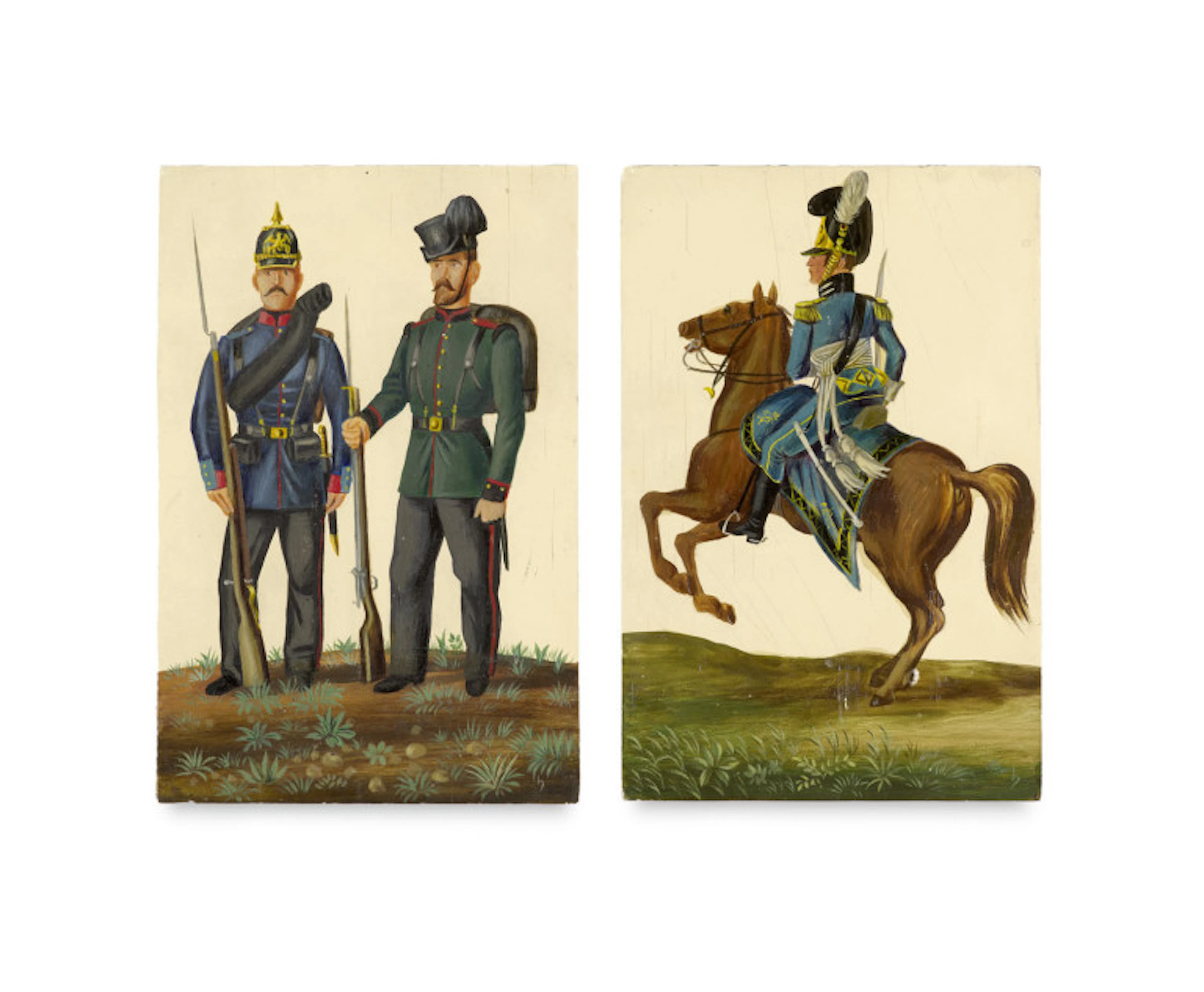 Karl Hubbuch. Sammlung von 2 gemalten …
