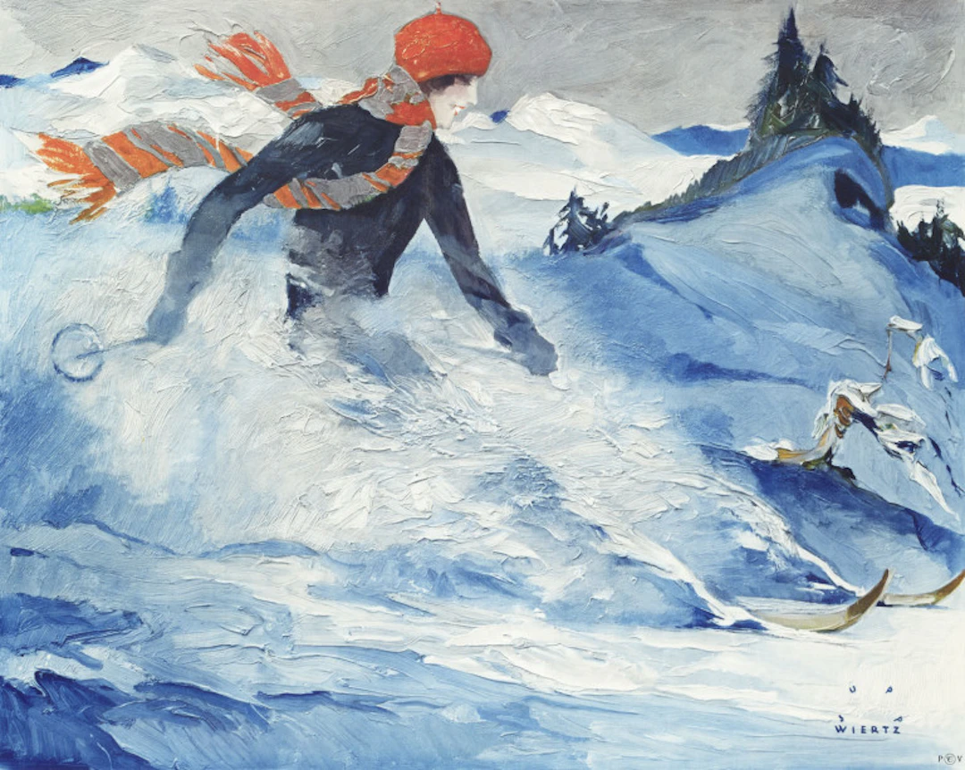 Jupp (Aachen 1888 - 1939 Berlin) Wiertz. Christiania (Ski-Fahrerin). …