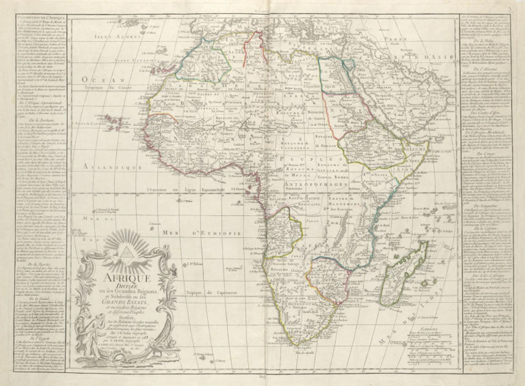Jean-Baptiste Nolin. Afrique divisée en ses …
