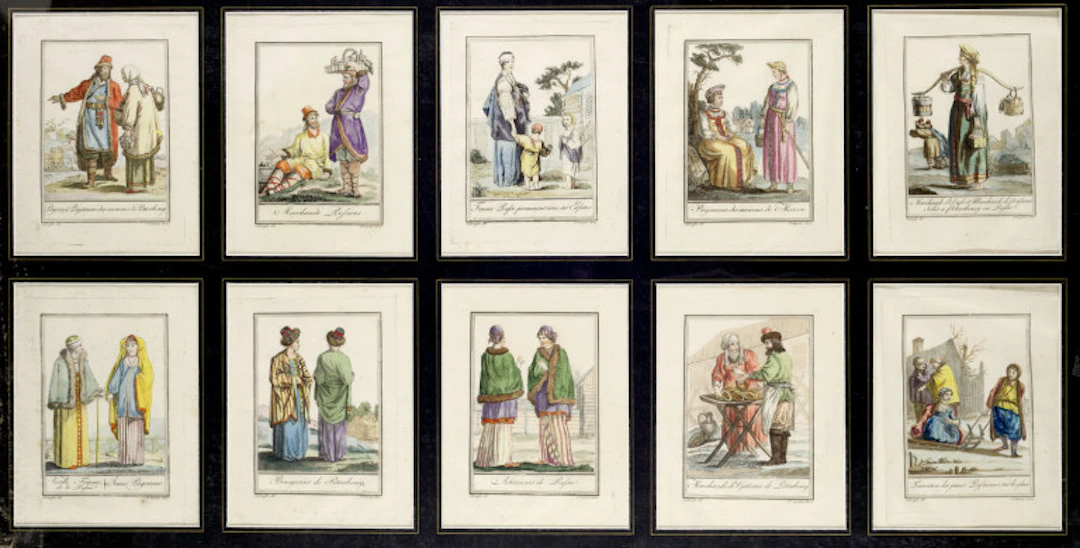 Jacques Grasset de Saint-Sauveur. Sammlung von 10 russische …