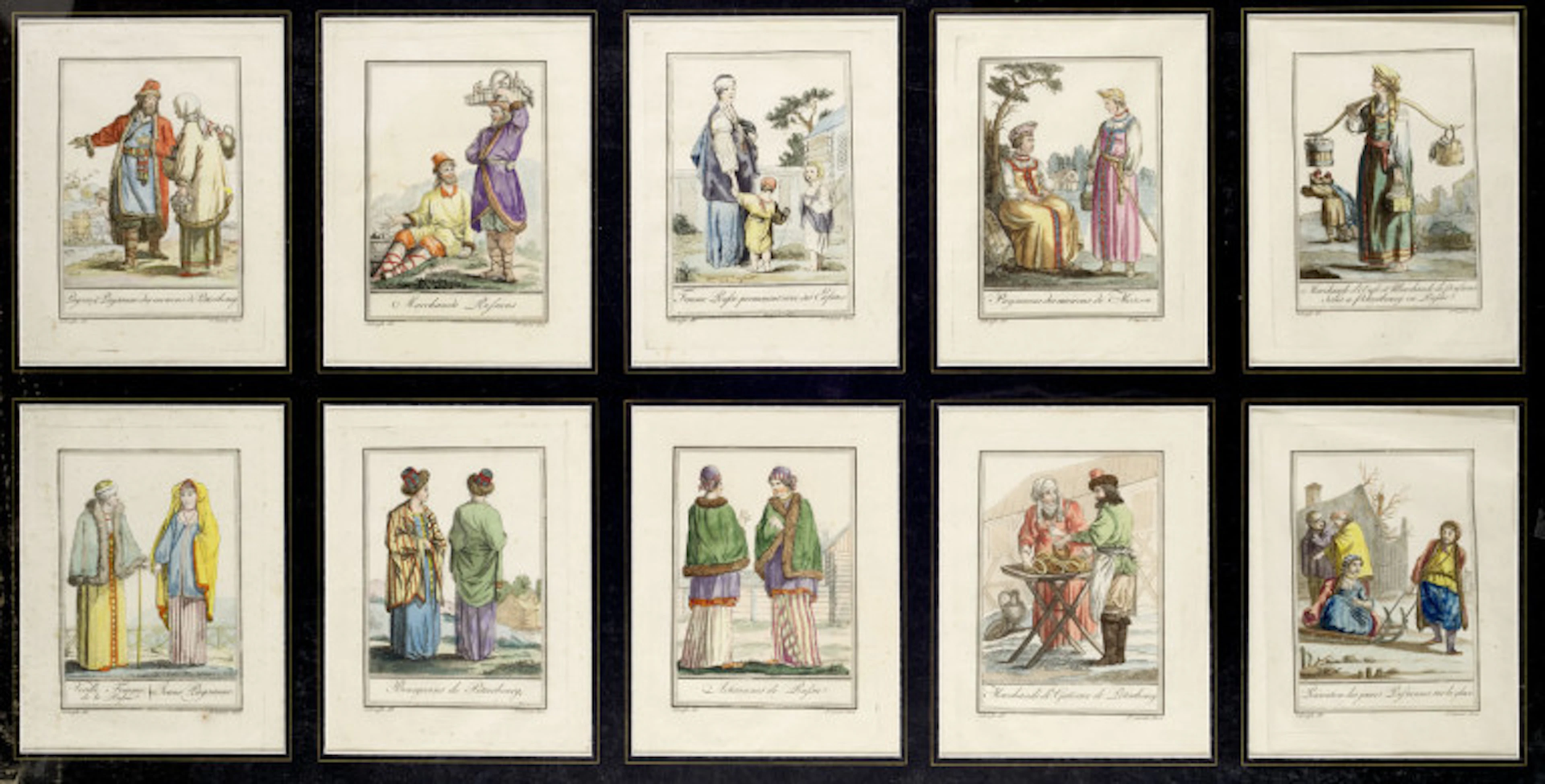 Jacques Grasset de Saint-Sauveur. Sammlung von 10 russische …