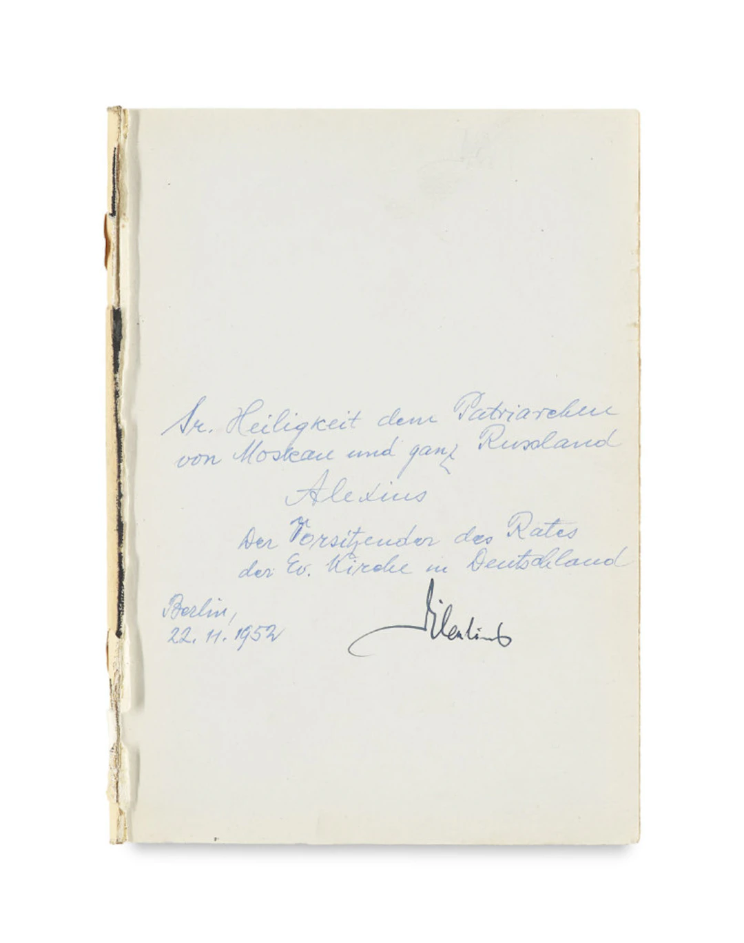 Otto Dibelius. Widmung mit eigenhändiger …