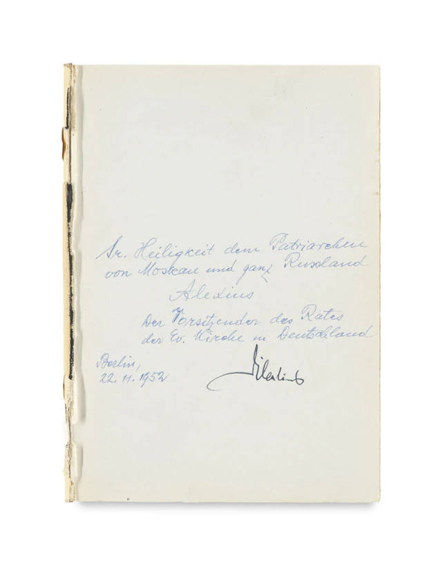 Otto Dibelius. Widmung mit eigenhändiger …