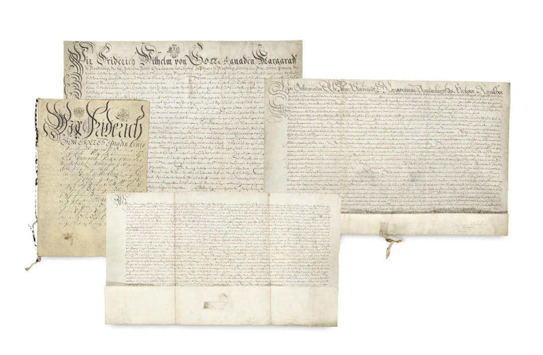 Sammlung von 4 Lehnbriefen …