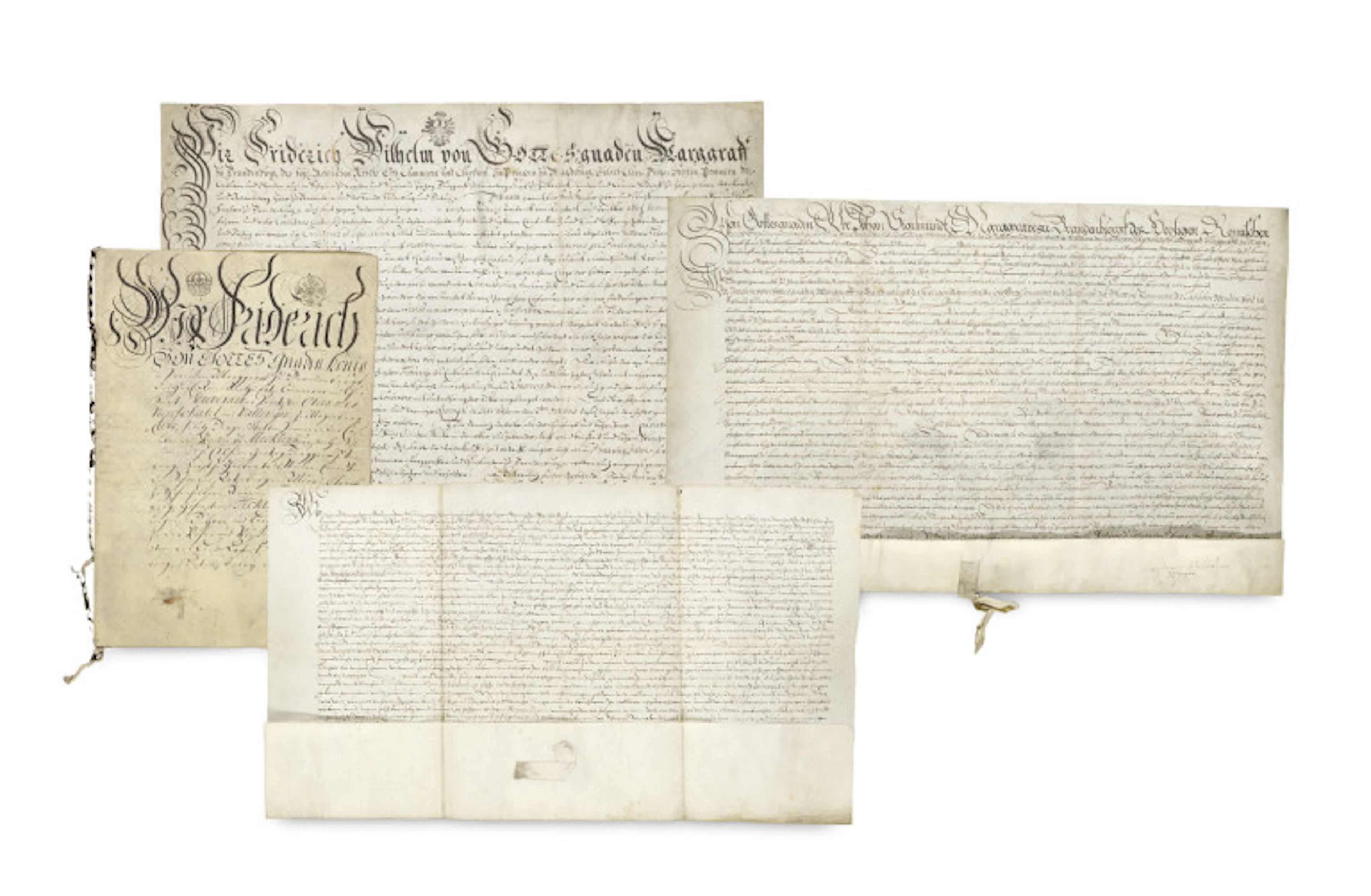 Sammlung von 4 Lehnbriefen …