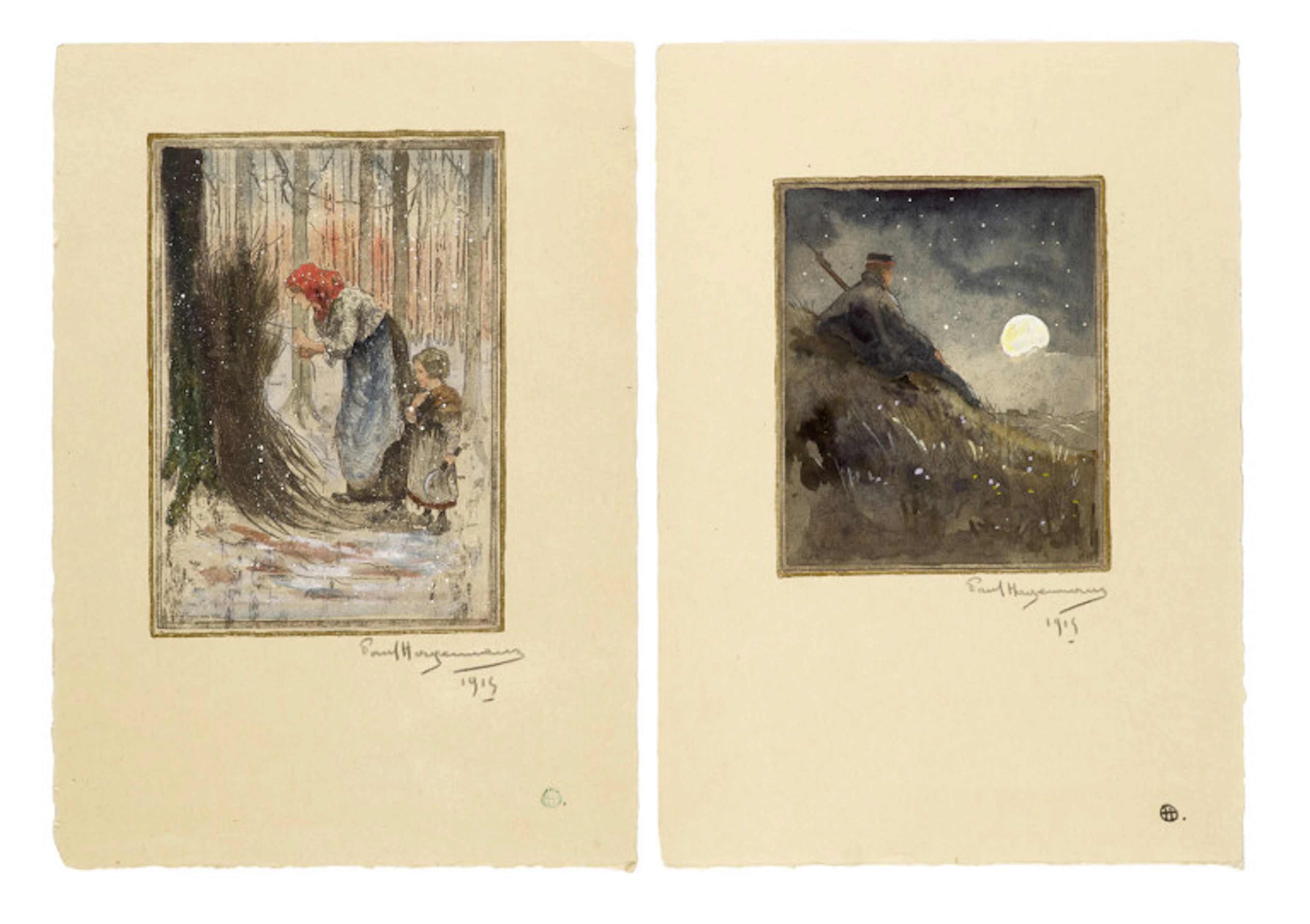 Paul Hagemans. Sammlung von 6 kolorierten …