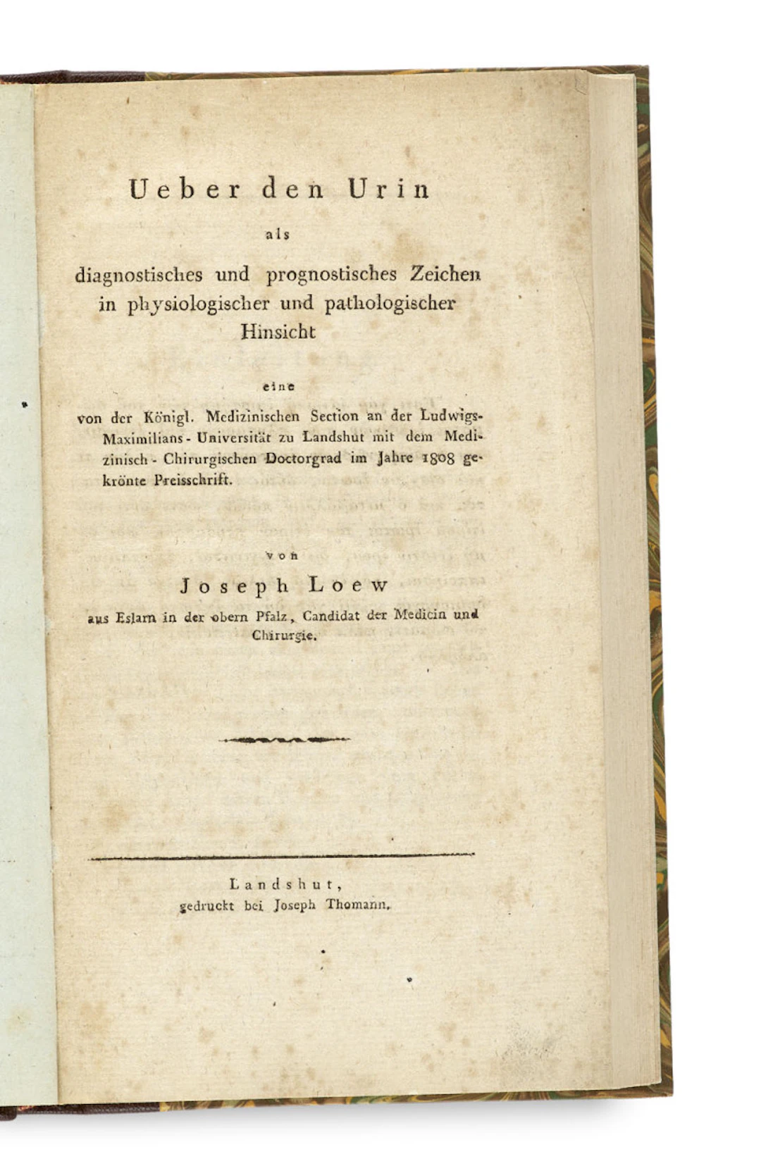 Joseph Loew. Ueber den Urin als …