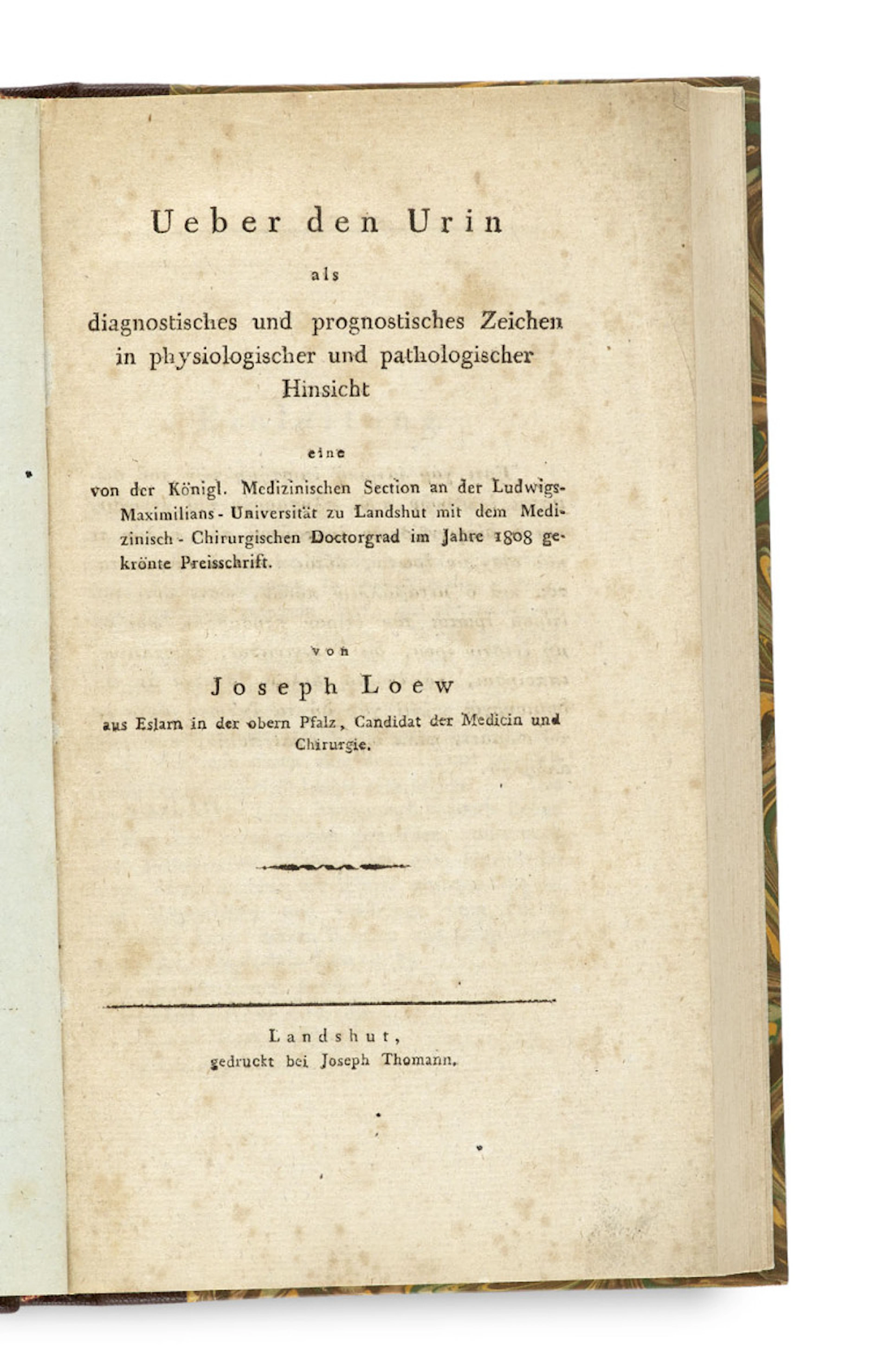 Joseph Loew. Ueber den Urin als …