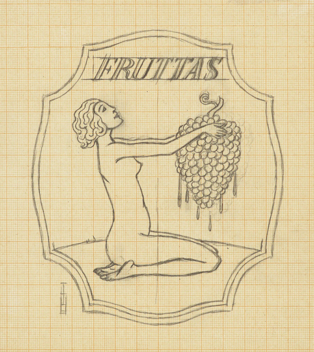 Thomas Theodor Heine. Fruttas. Bleistiftzeichnung …