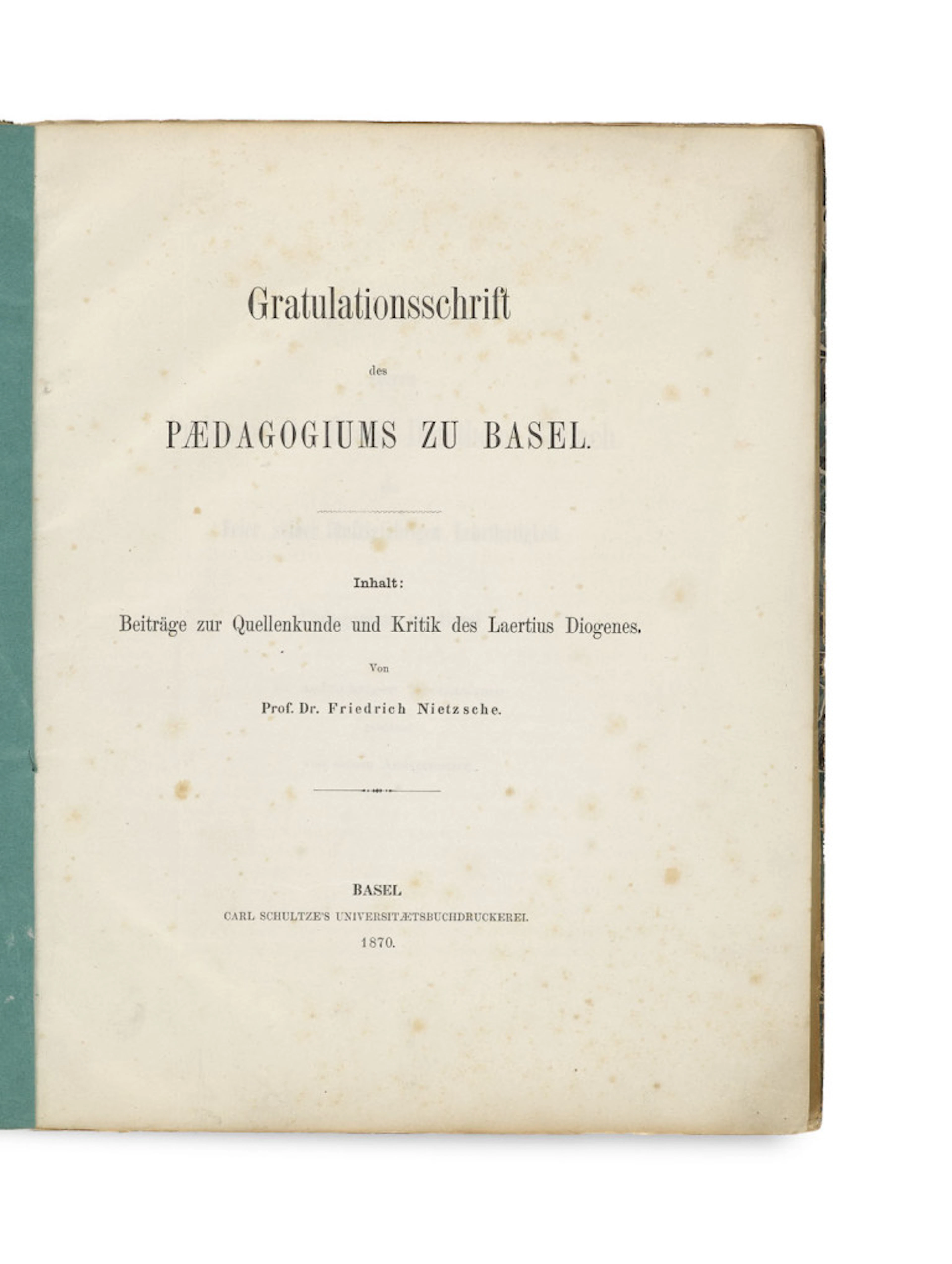 Friedrich Nietzsche. Beiträge zur Quellenkunde und …