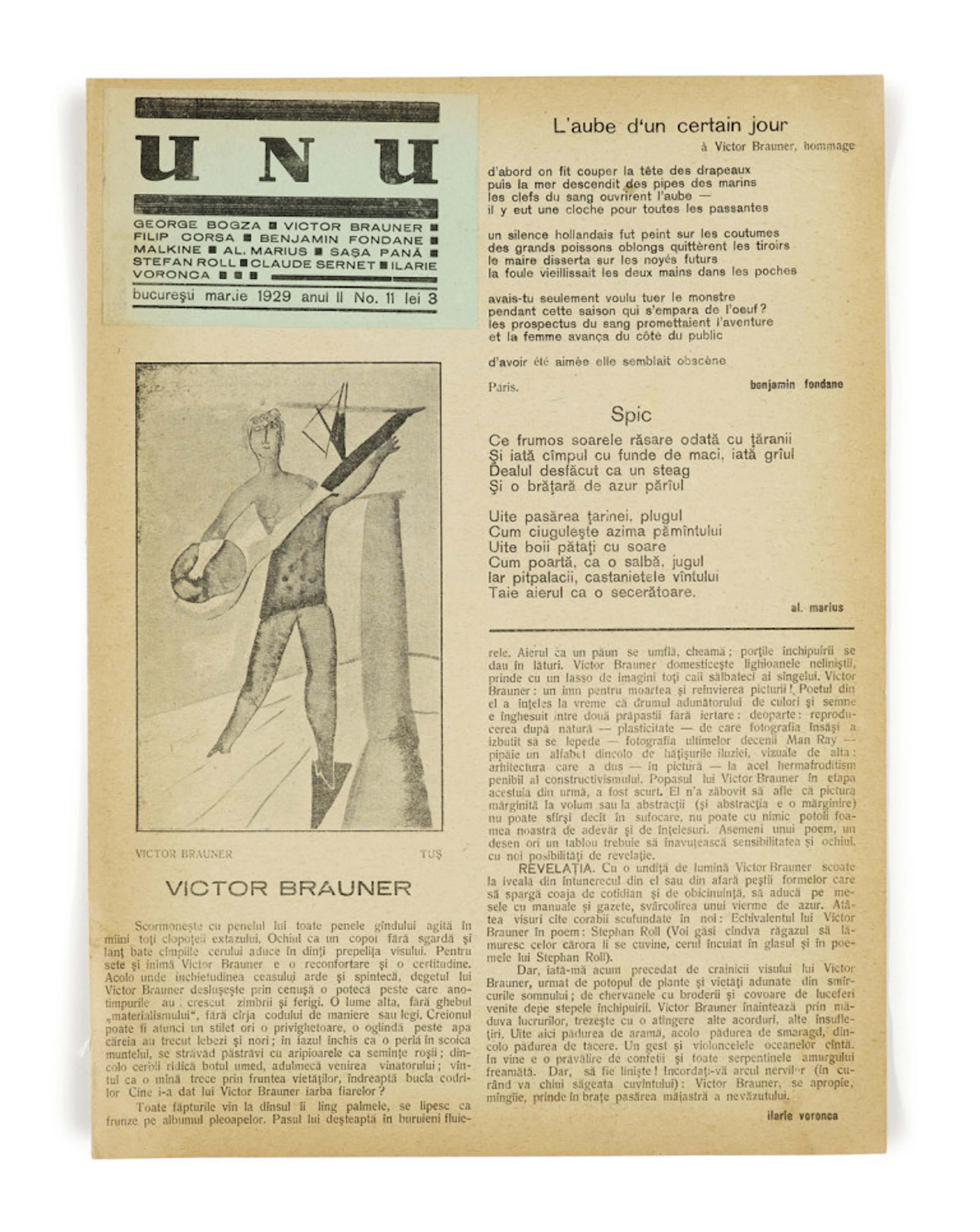Sasa Pana. Unu. Revista literara. II. …