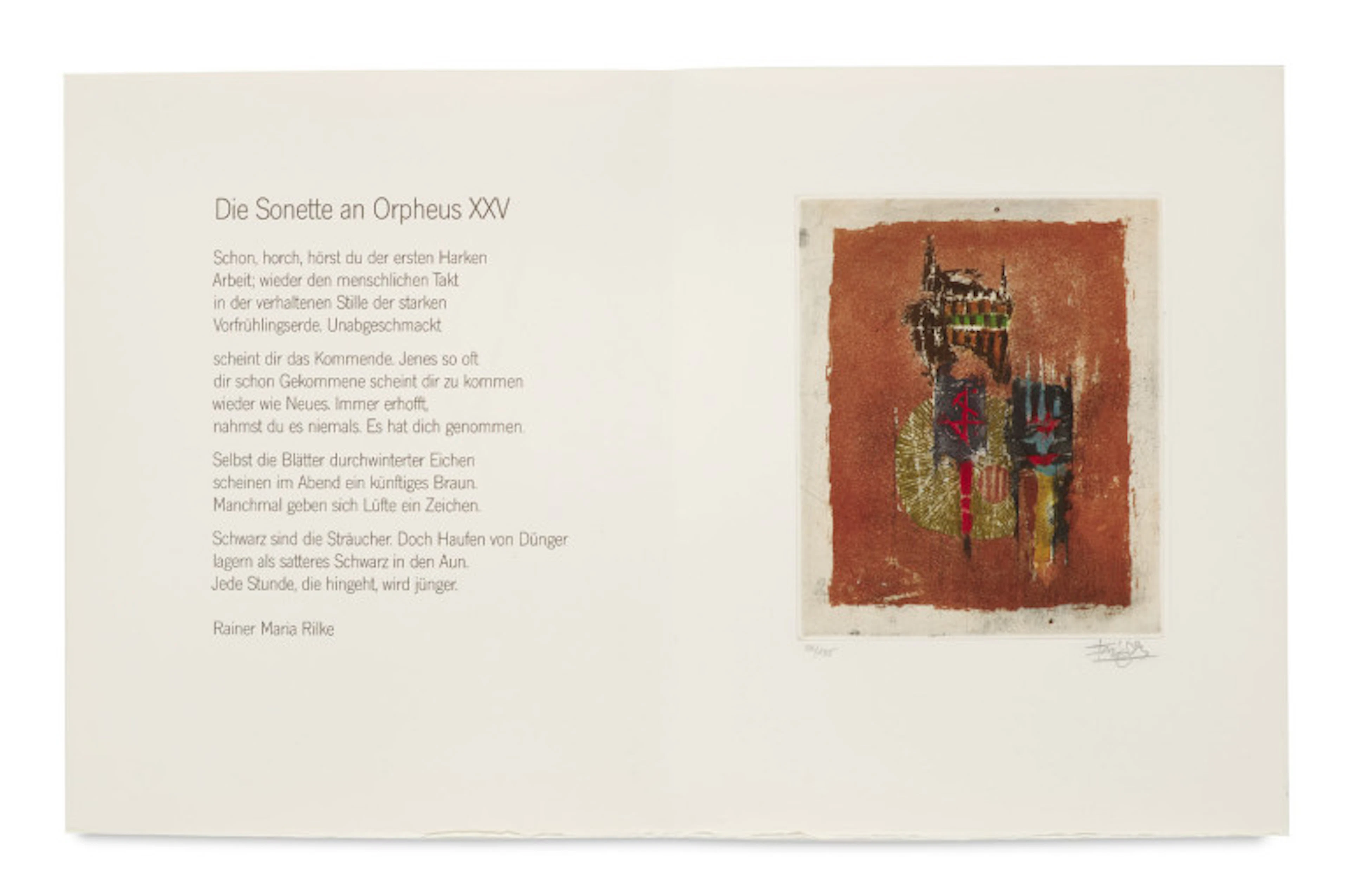 Rainer Maria Rilke. Die Sonette an Orpheus. …