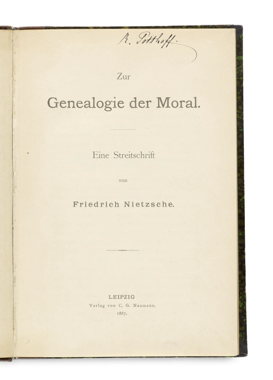Friedrich Nietzsche. Zur Genealogie der Moral. …