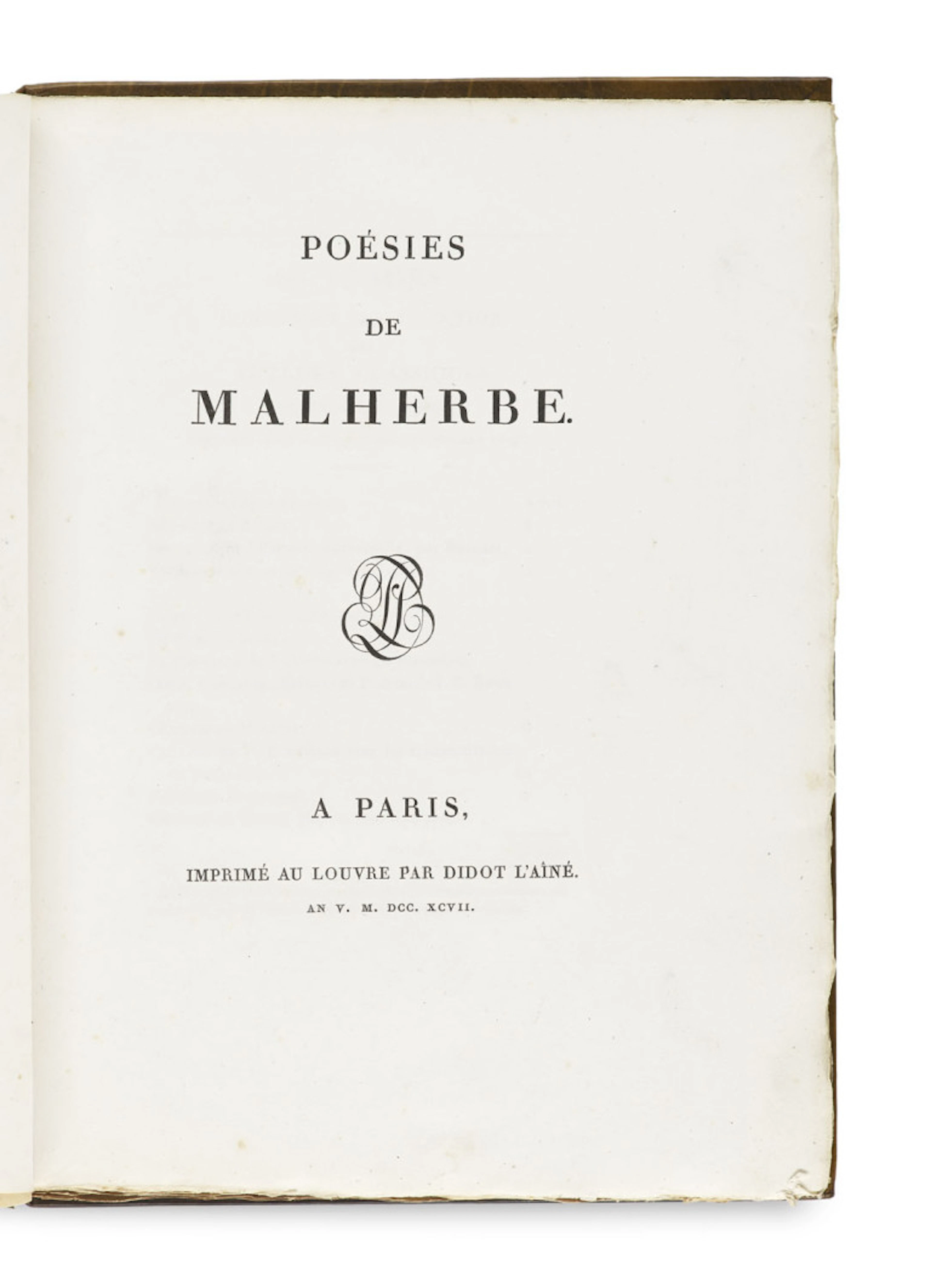Francois de Malherbe. Poésies de Malherbe. Paris, …
