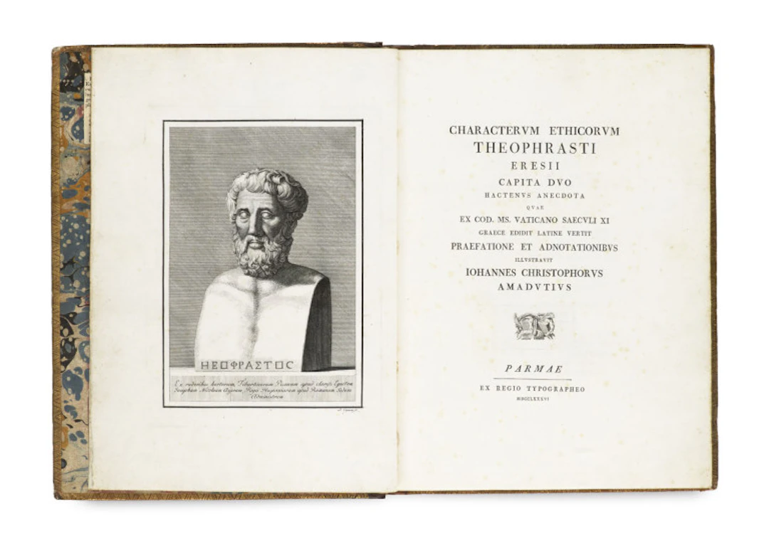 Theophrastus. Characterum ethicorum …