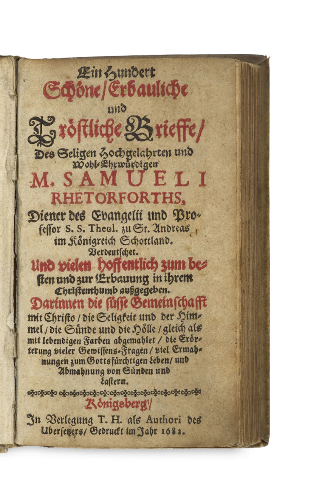 Samuel Rutherford. Ein Hundert Schöne Erbauliche …