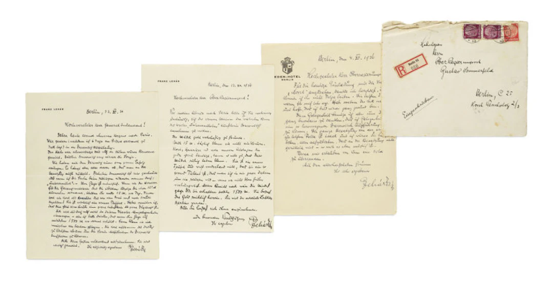 Franz Lehár. Sammlung von 3 eigenhändigen …