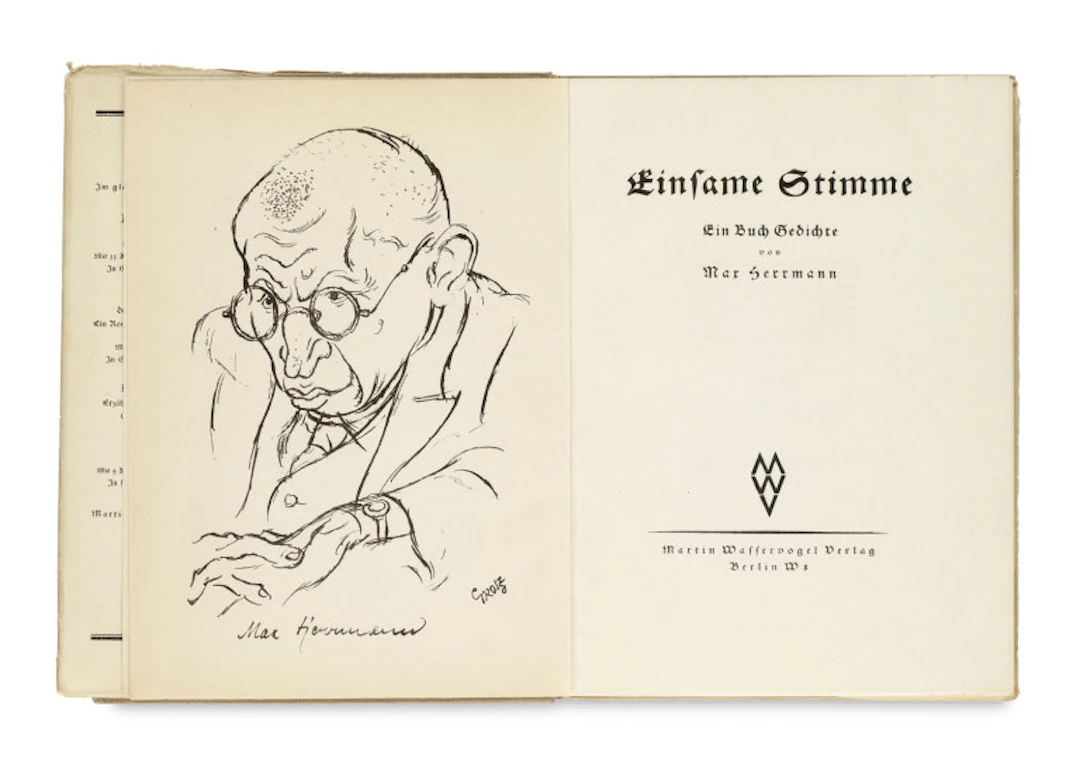 Max Herrmann. Einsame Stimme. Ein Buch …