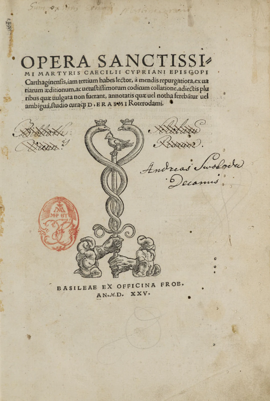 Thascius Caecillius Cyprianus. Opera Sanctissimi Martyris …