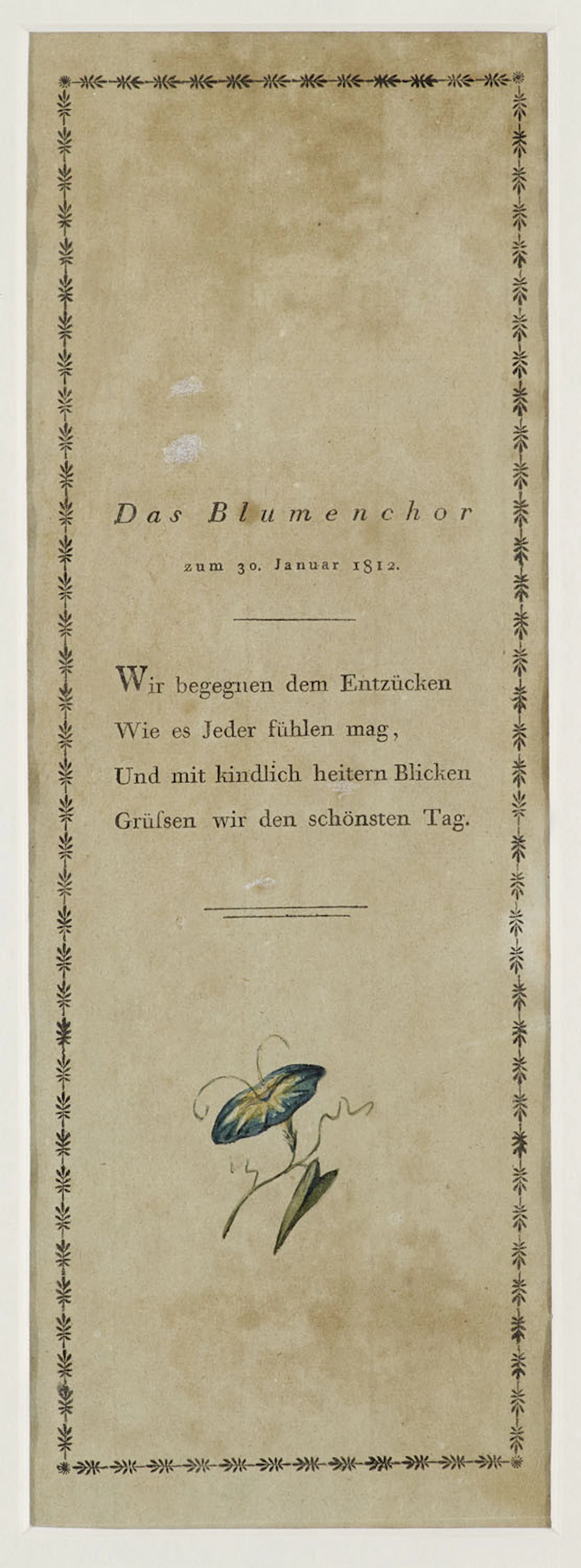 Das Blumenchor. Zum 30. …