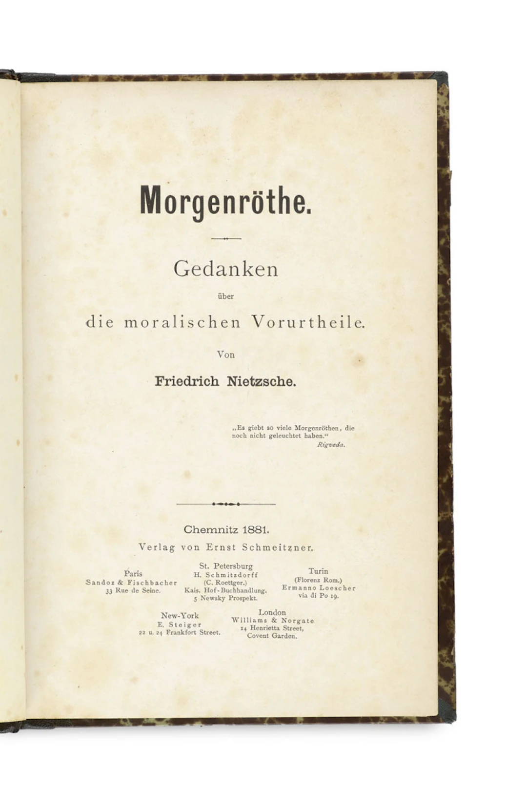 Friedrich Nietzsche. Morgenröthe. Gedanken über …