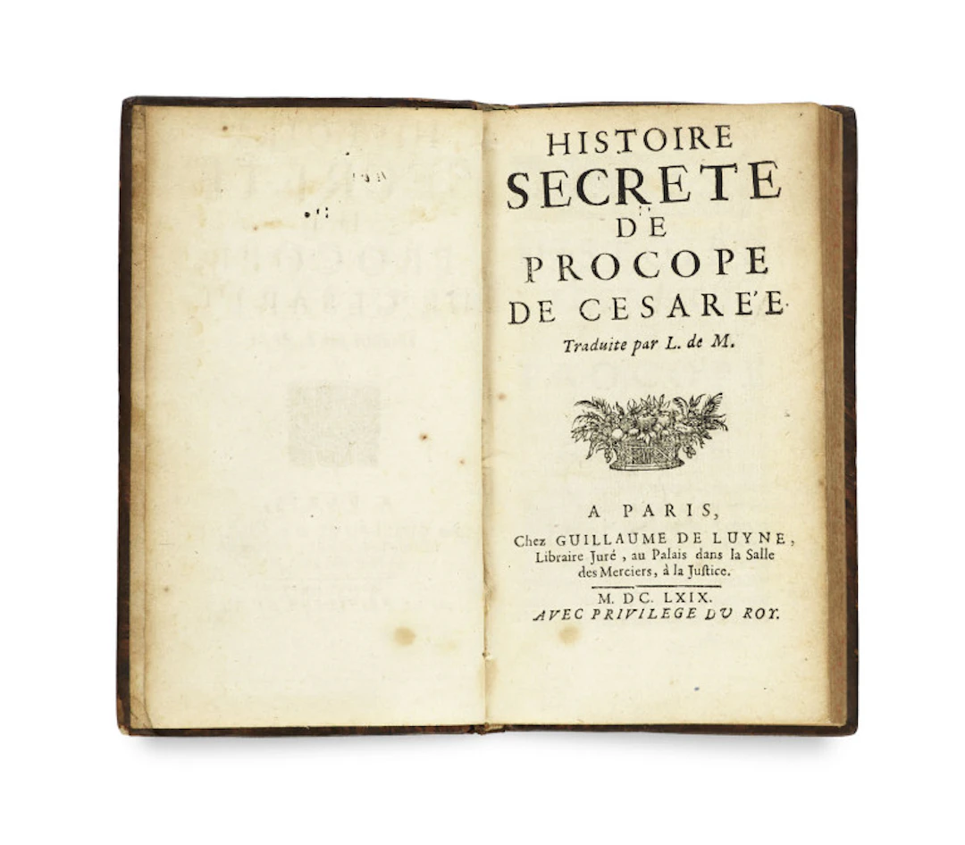 Histoire Secrete de Procope …