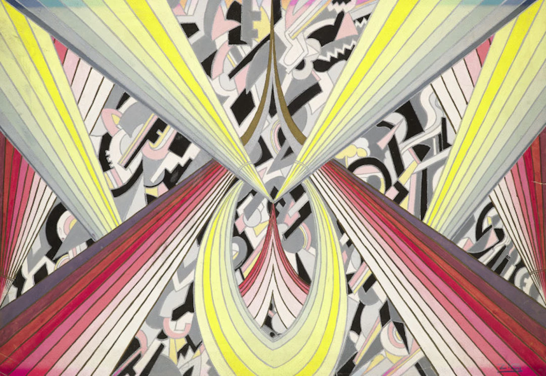 Louis Gaudin. Abstrakte Komposition. Anfang …