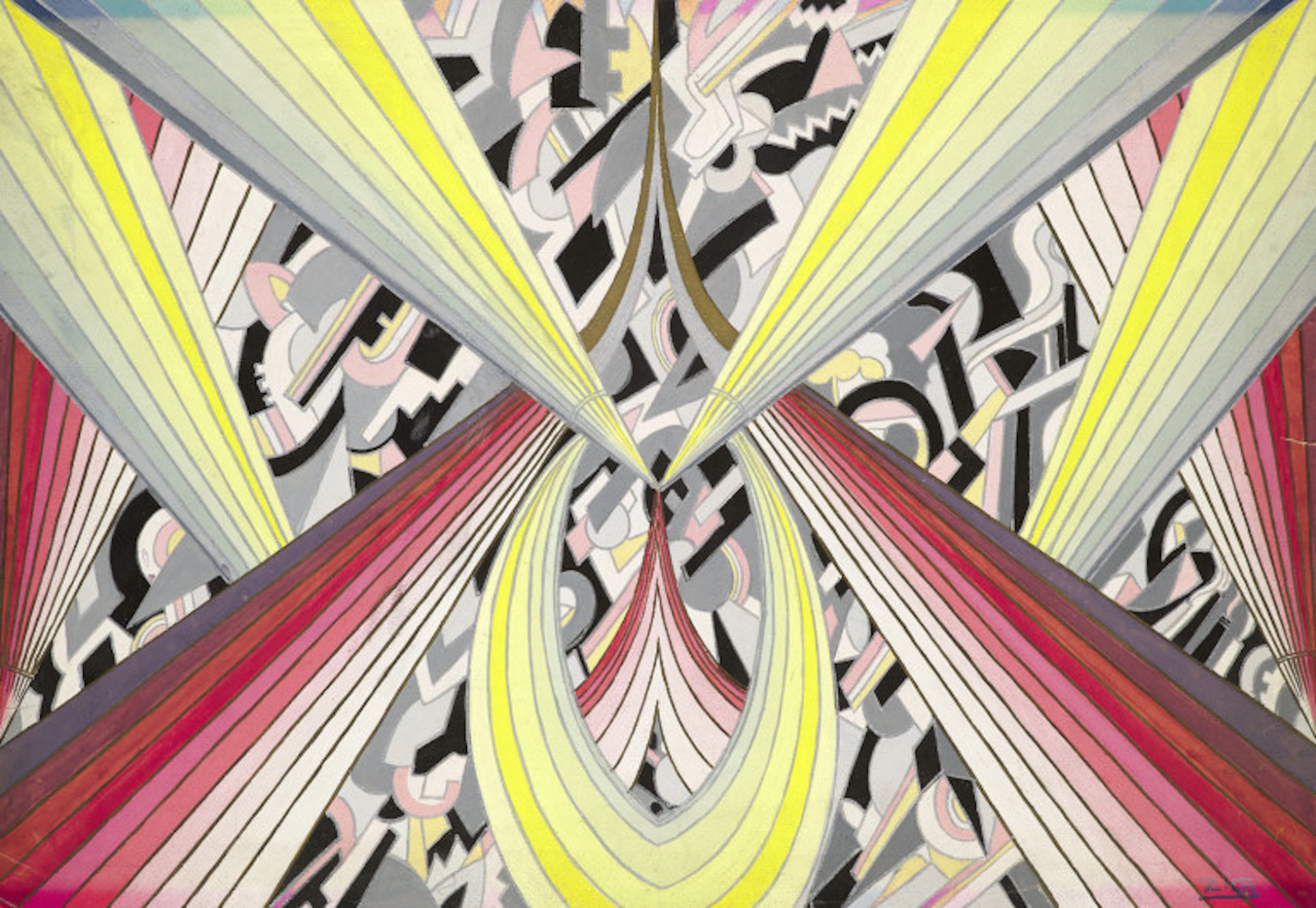 Louis Gaudin. Abstrakte Komposition. Anfang …