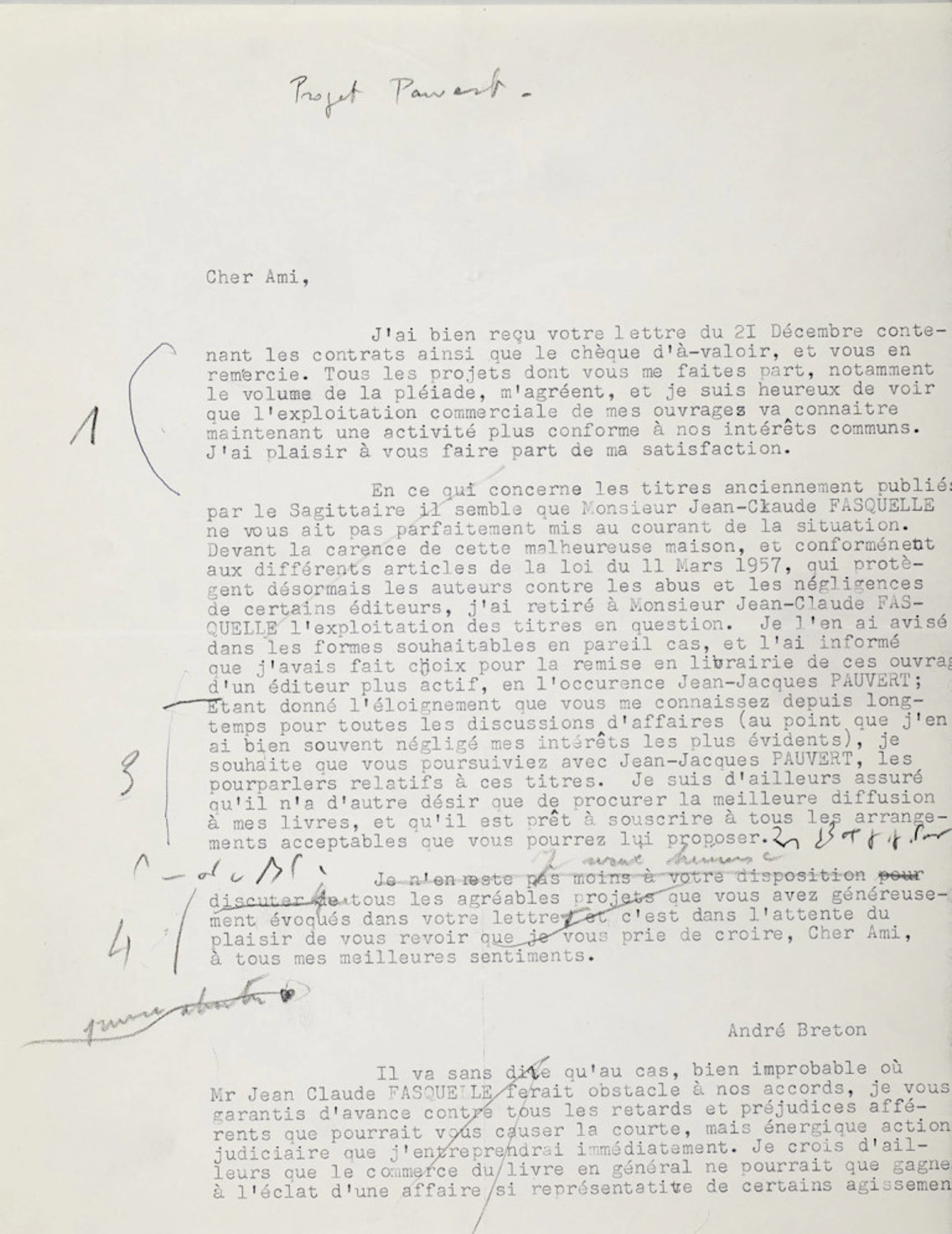 André Breton. Interessante Sammlung von 10 …