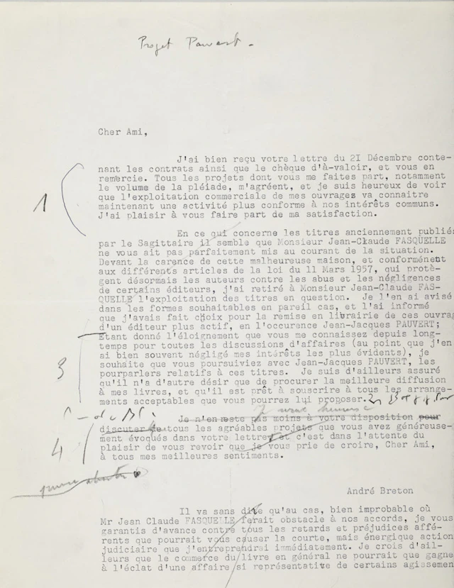 André Breton. Interessante Sammlung von 10 …