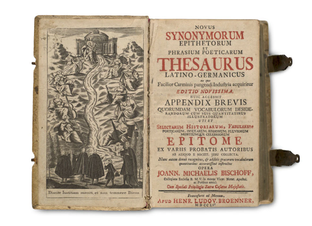 Johann Michael Bischoff. Novus synonymorum epithetorum …