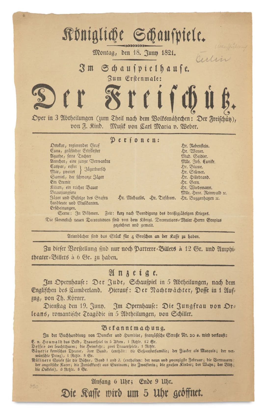 Königliche Schauspiele. …