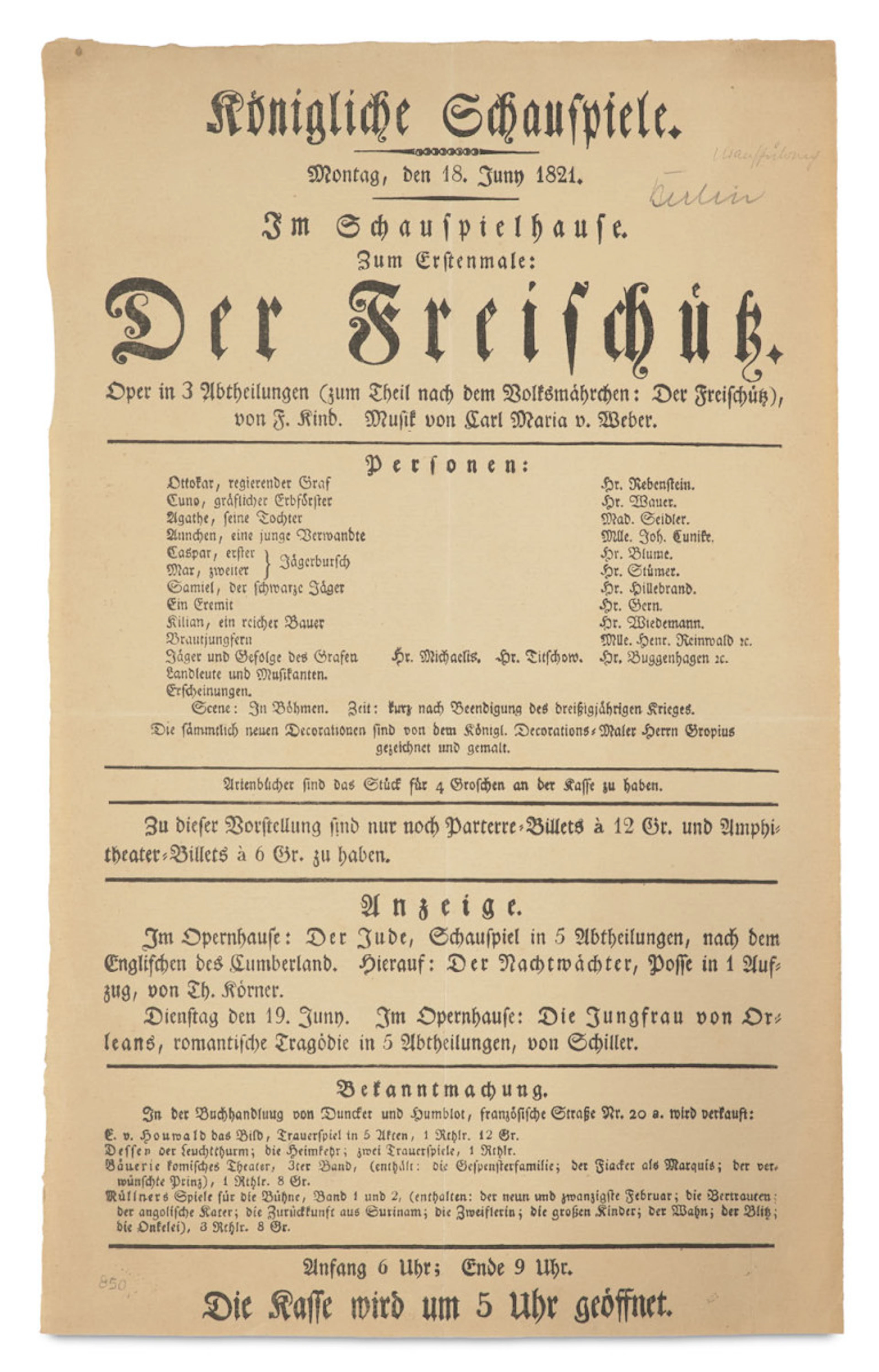 Königliche Schauspiele. …