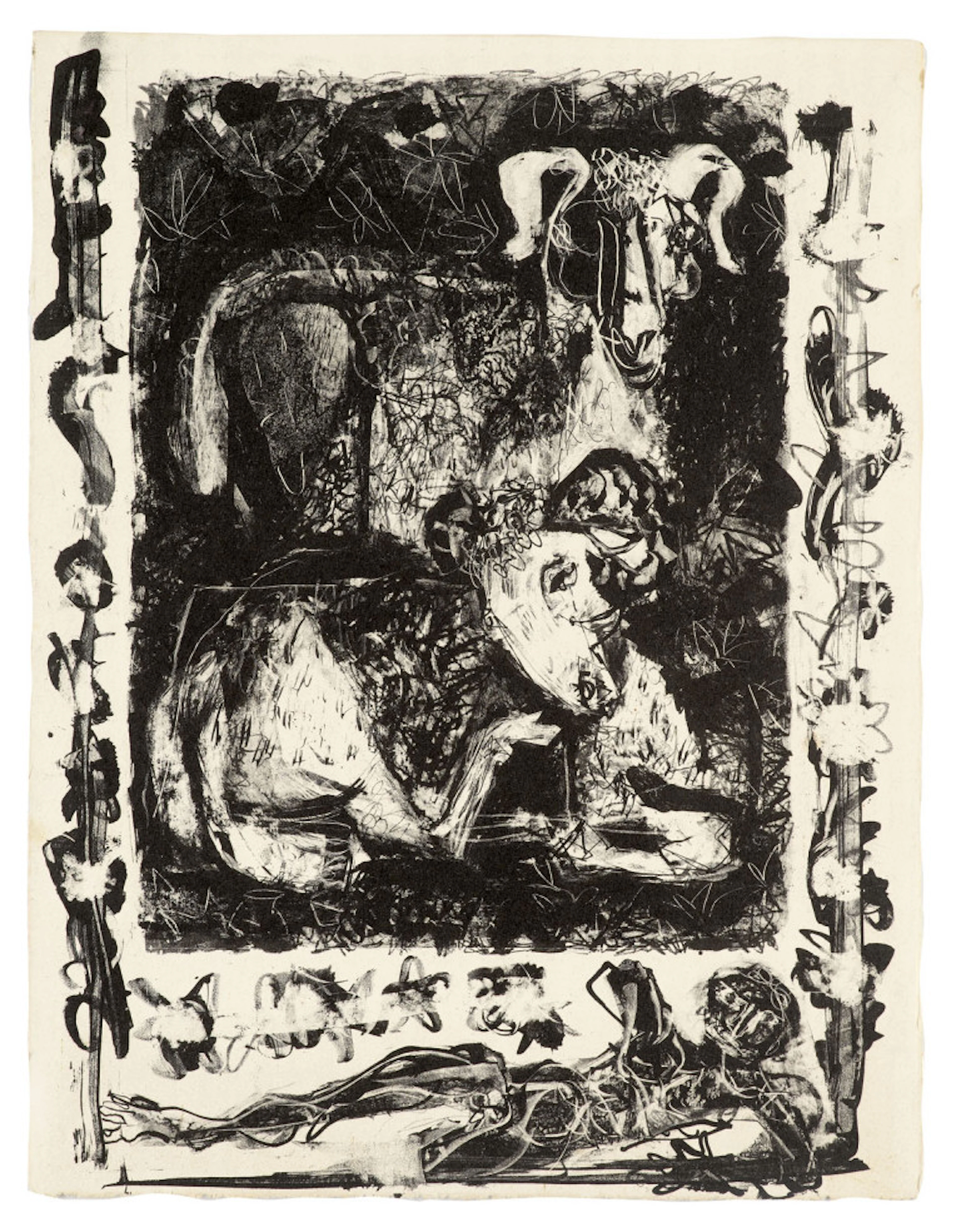 Antoni Clavé. o.T. (Zwei Böcke). 1946. …