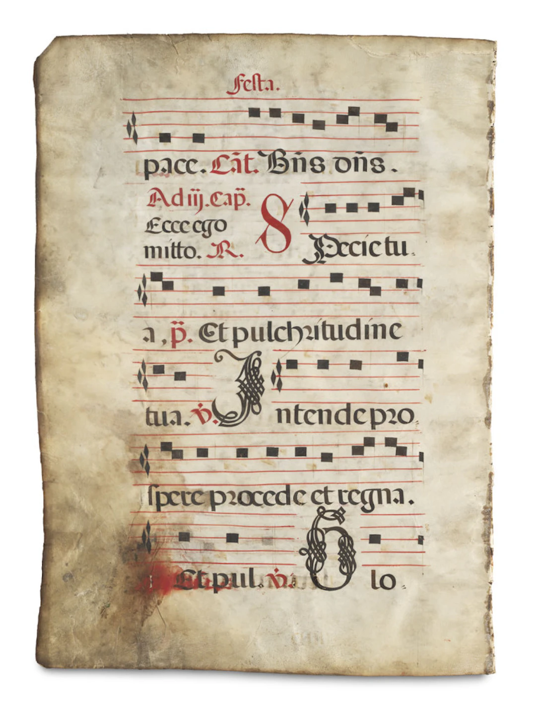 Antiphonarblatt auf Pergament …