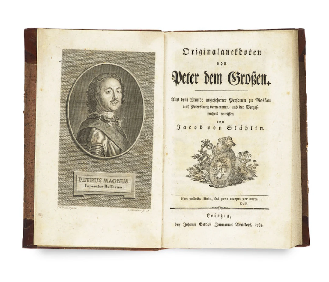 Jacob von Stählin. Originalanekdoten von Peter …