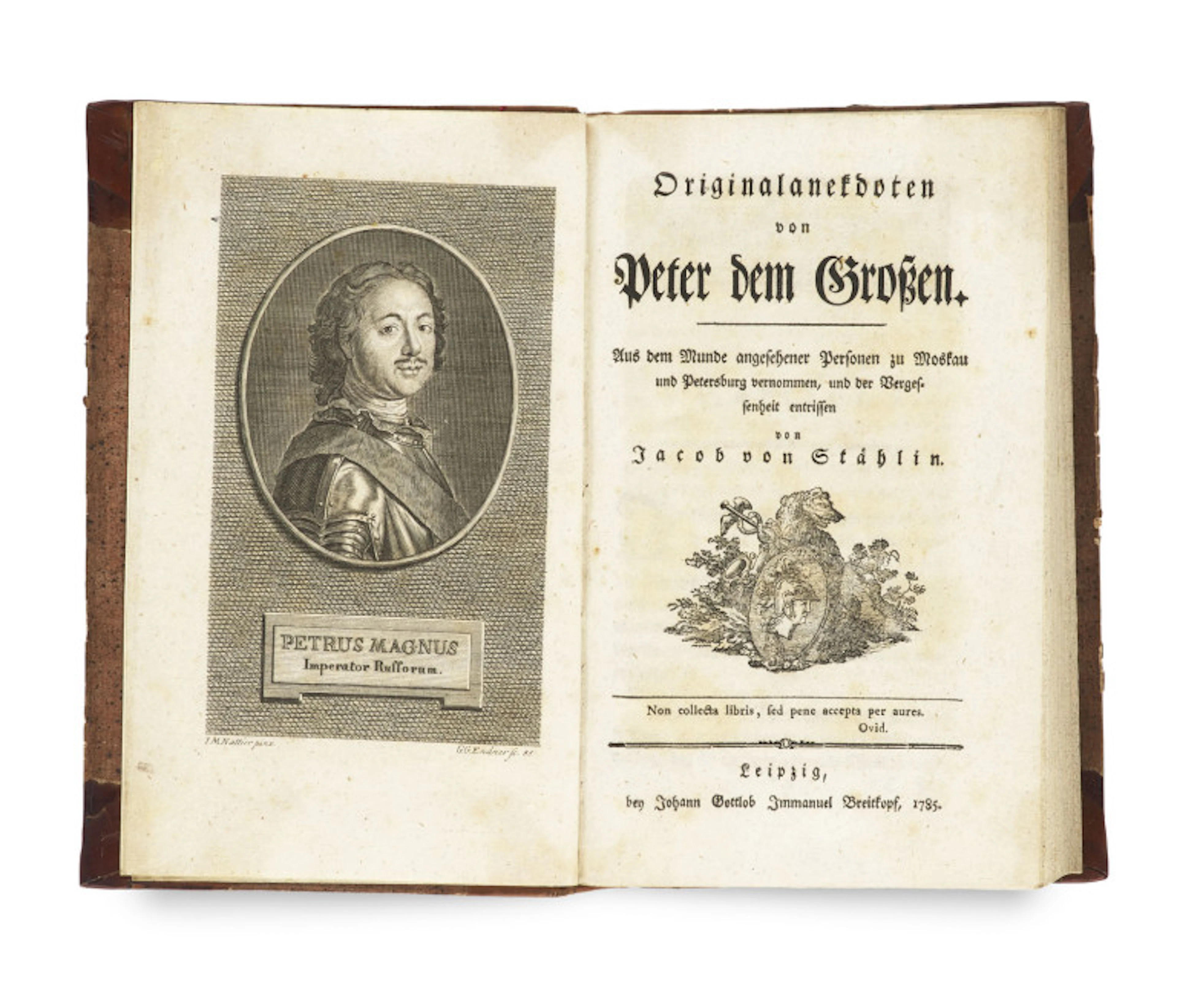 Jacob von Stählin. Originalanekdoten von Peter …