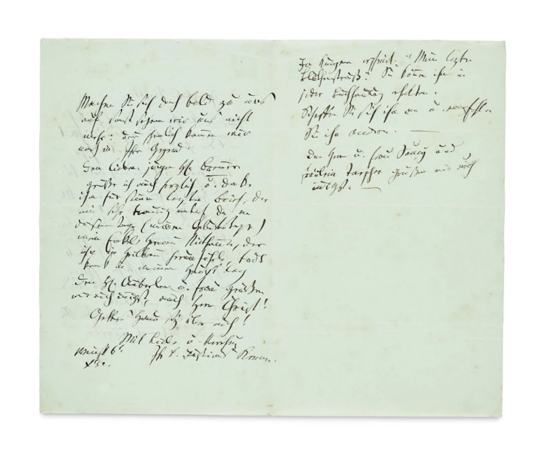 Justinus Kerner. Handschriftlicher Brief des …
