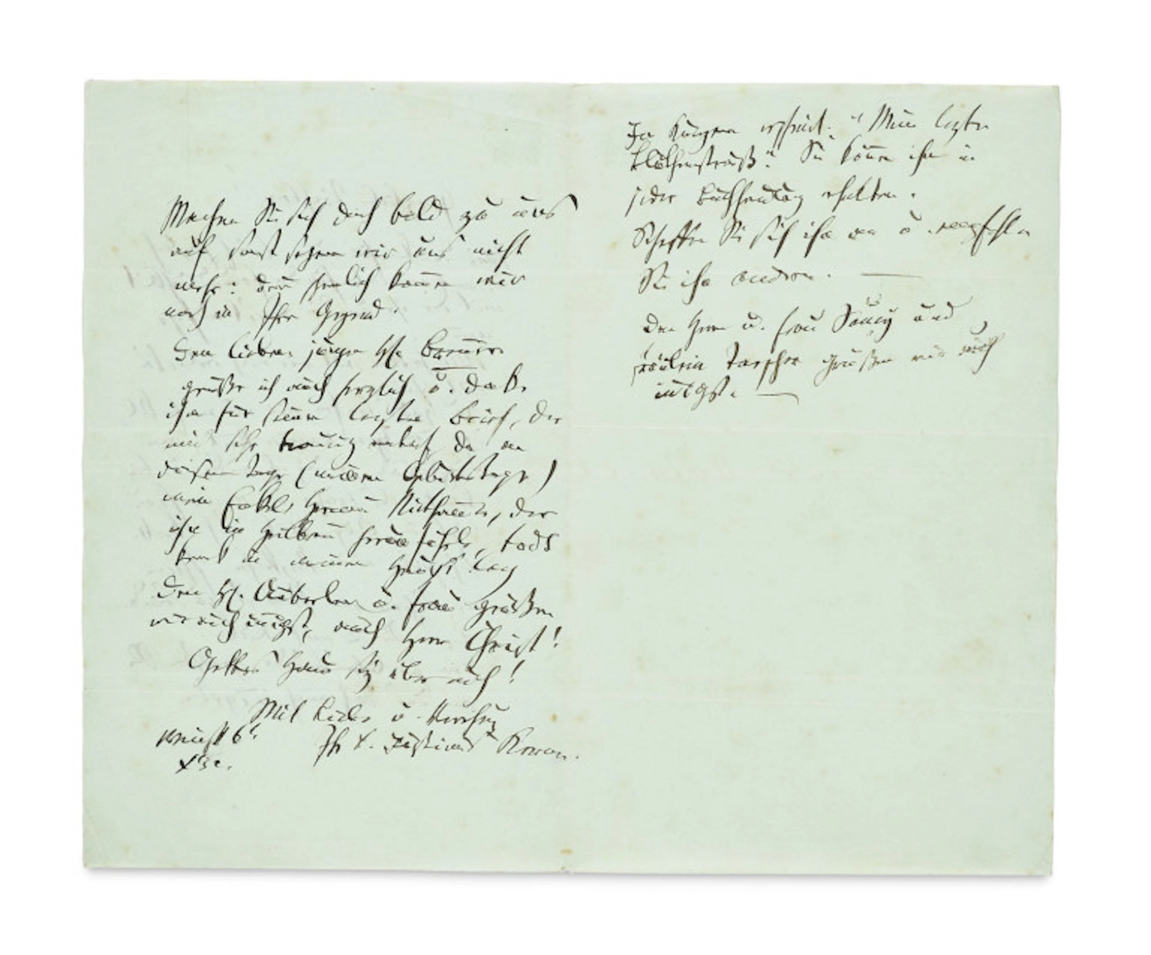 Justinus Kerner. Handschriftlicher Brief des …