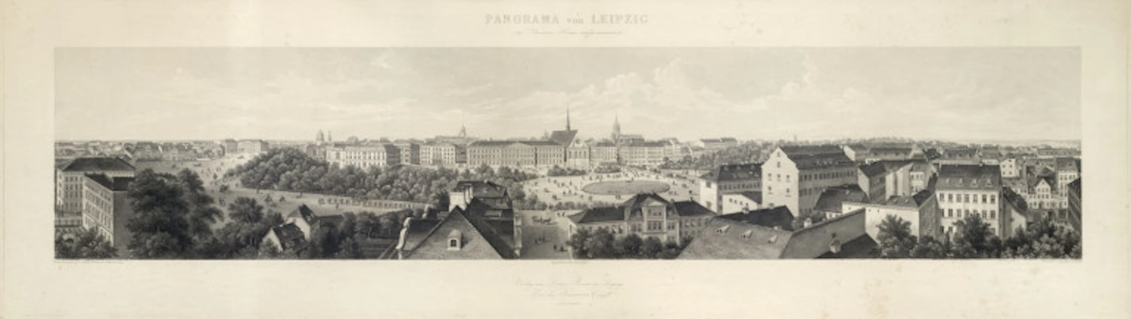 Adolf Eltzner. Panorama von Leipzig in …