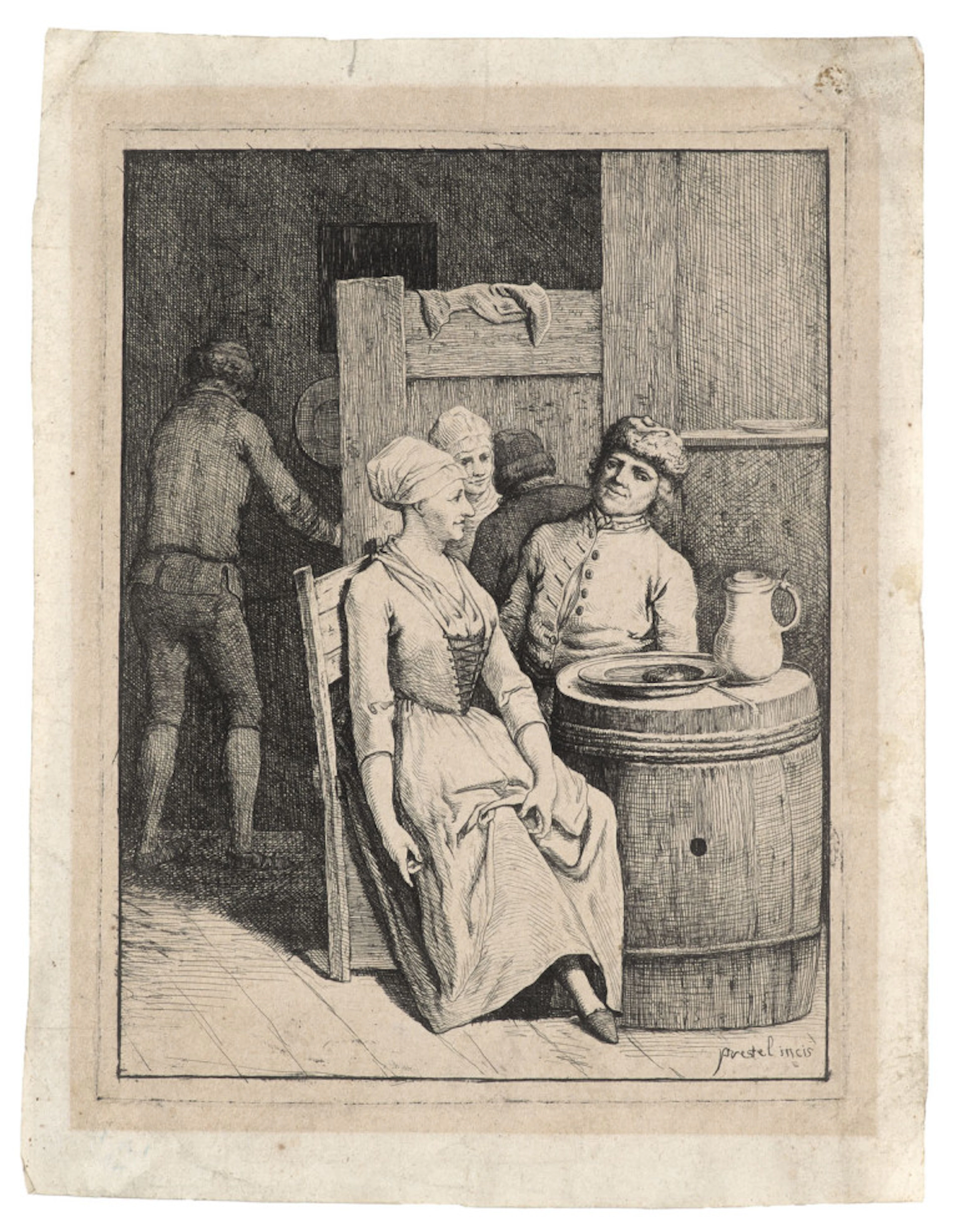 Pierre-Philippe Choffard. Heimlicher Besuch. 1782. …