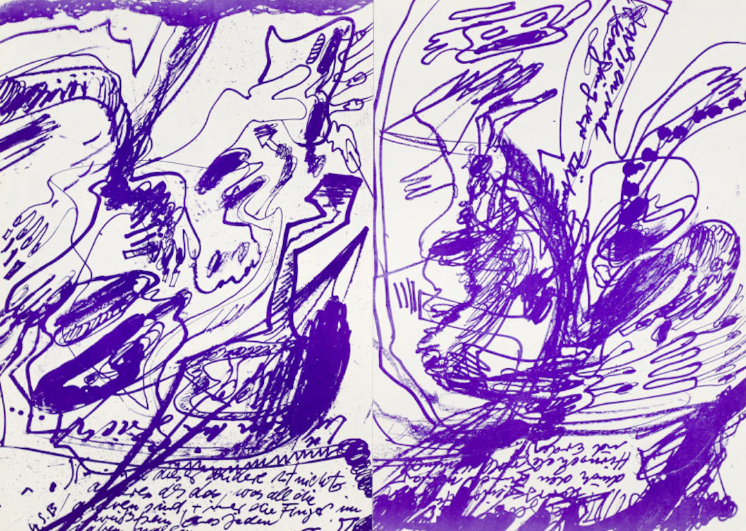 Walter Stöhrer. 2 Konzept-Hefte. 1. cut up …