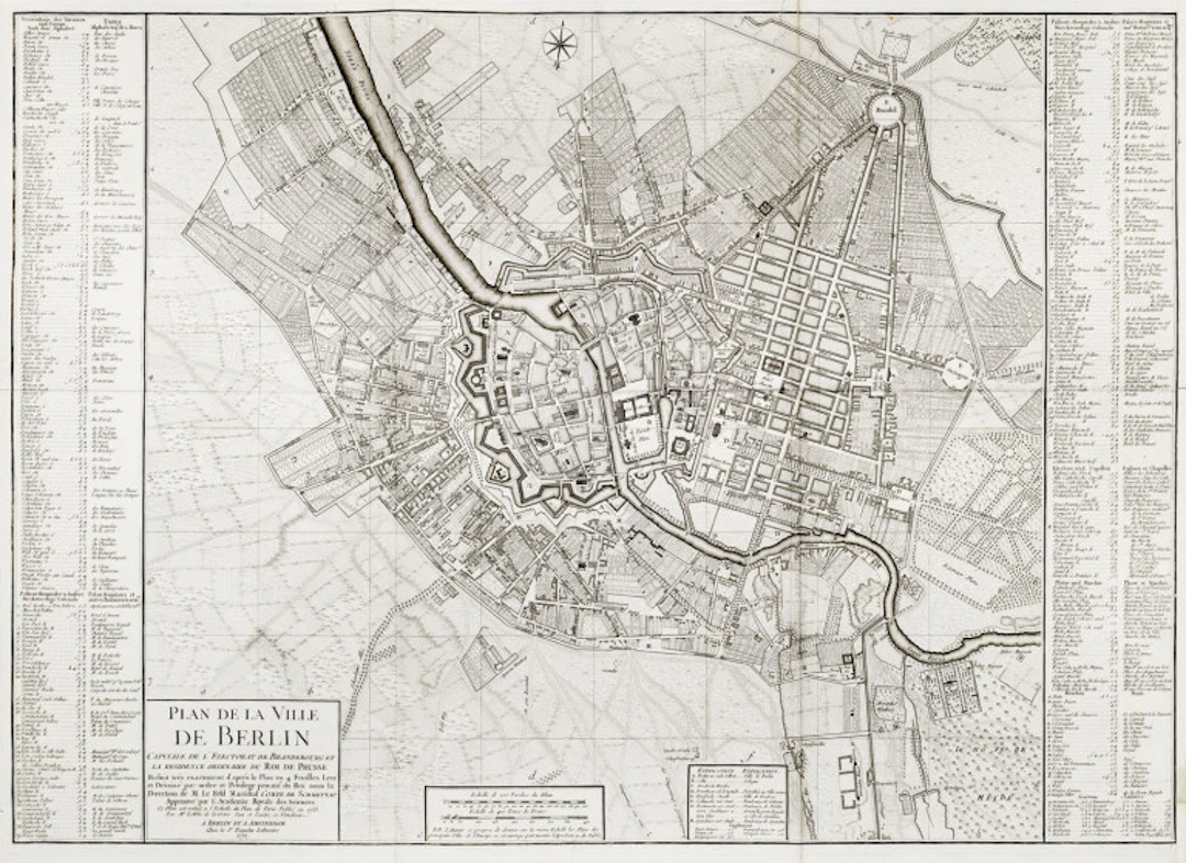Friedrich Wilhelm Carl von Schmettau. Plan de la Ville de Berlin. …