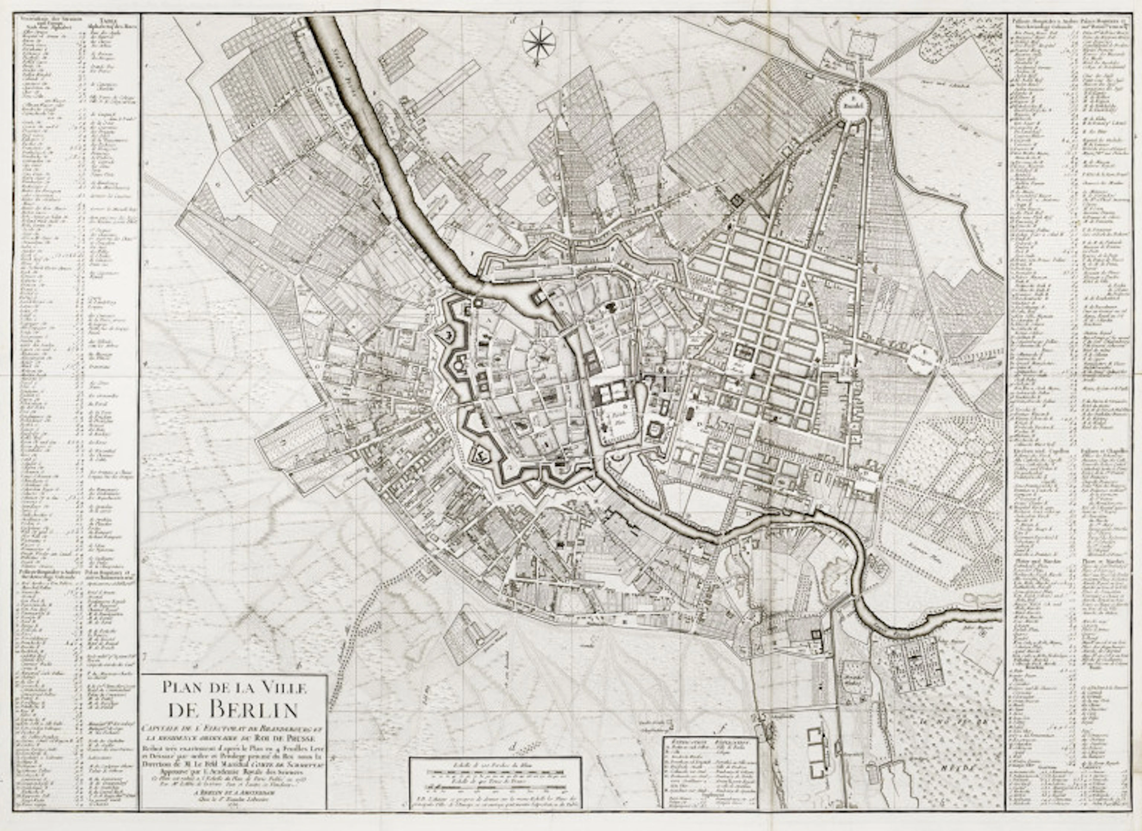 Friedrich Wilhelm Carl von Schmettau. Plan de la Ville de Berlin. …