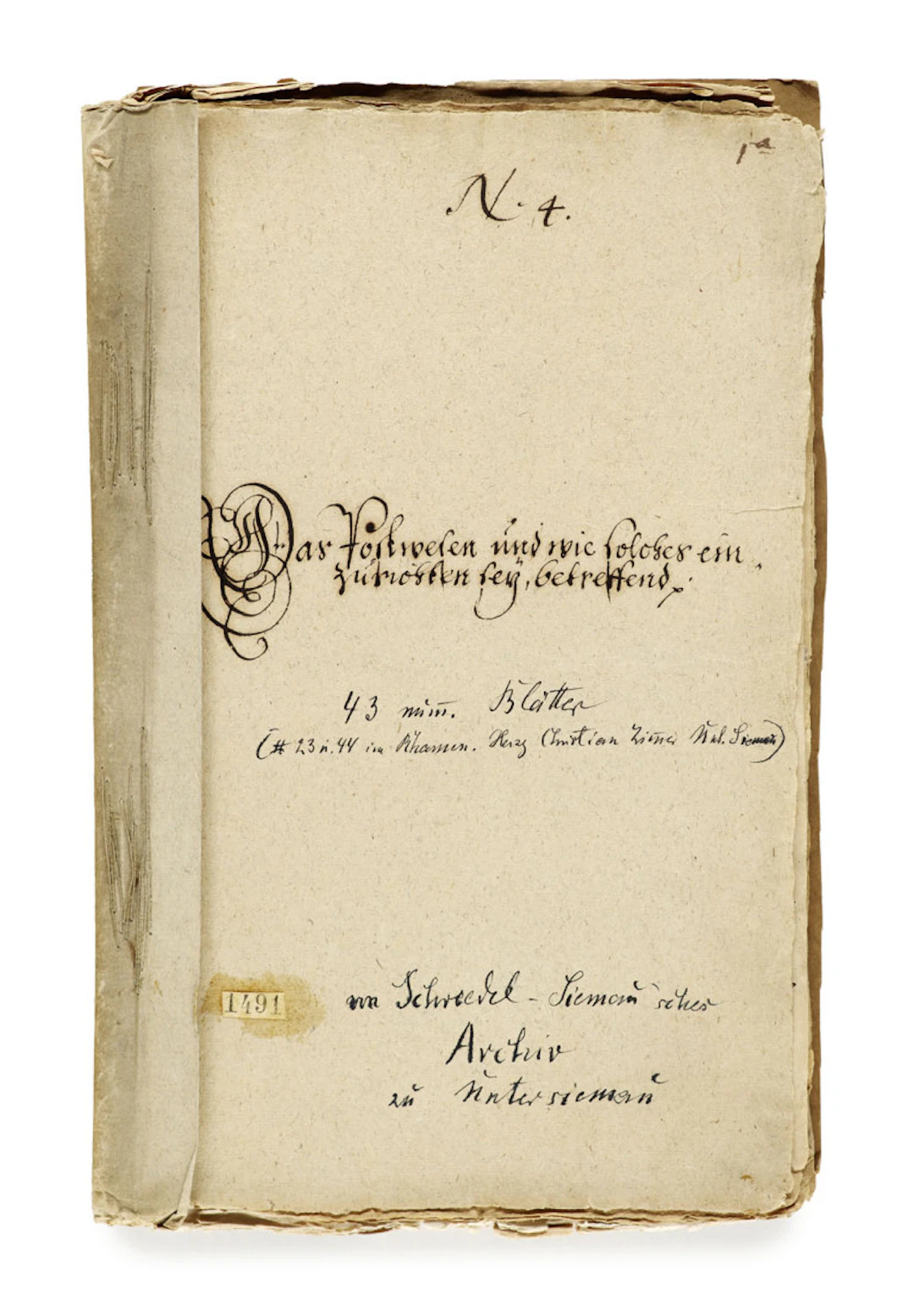 Theodor Wilhelm Uswald u.a. Das Postwesen und wie solches …