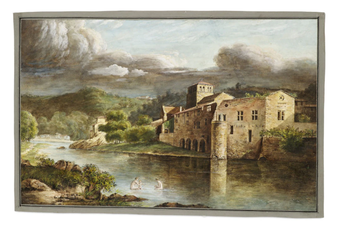 nach Jean-Michel Grobon. L'Ile-Barbe vue de …