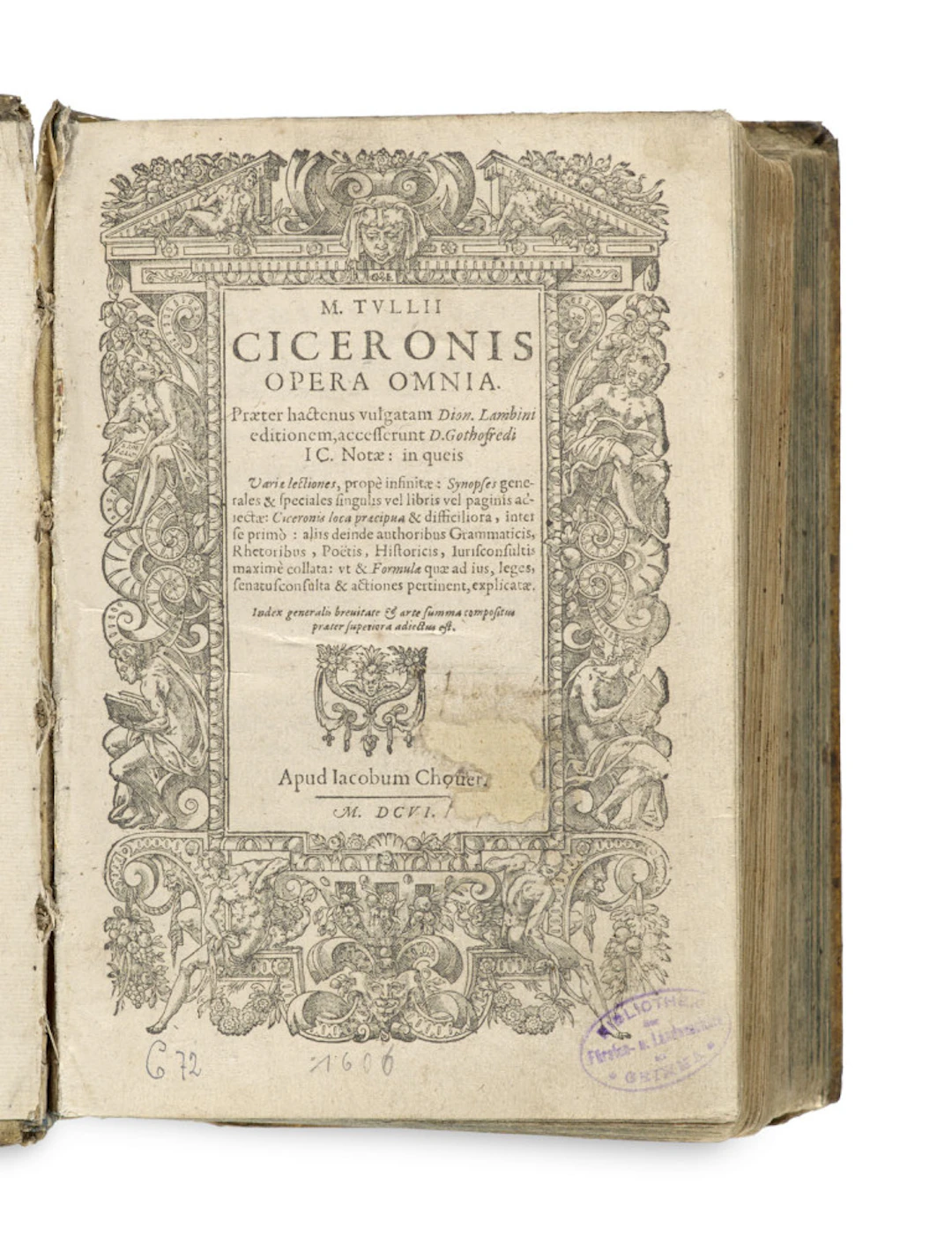 Marcus Tullius Cicero. Opera omnia, praeter hactenus …